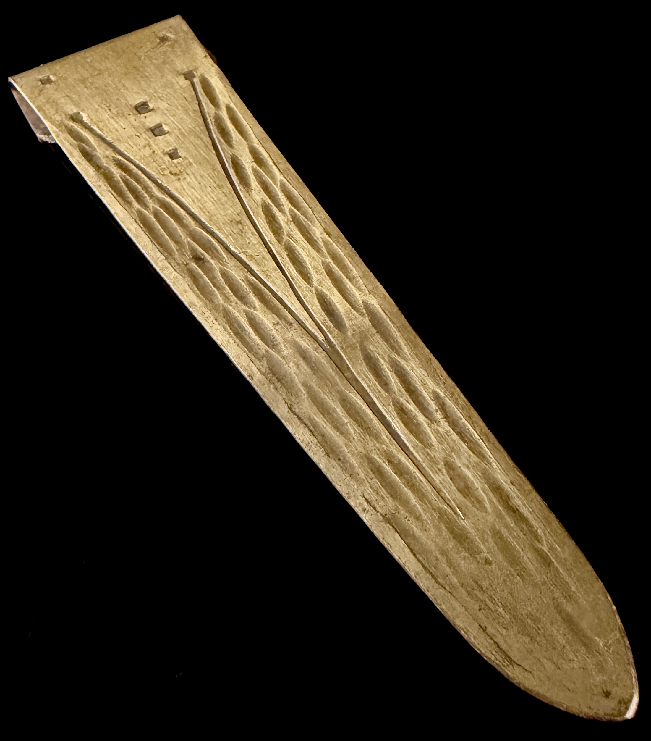 Roycroft Arts and Crafts Hammered Brass Book Mark