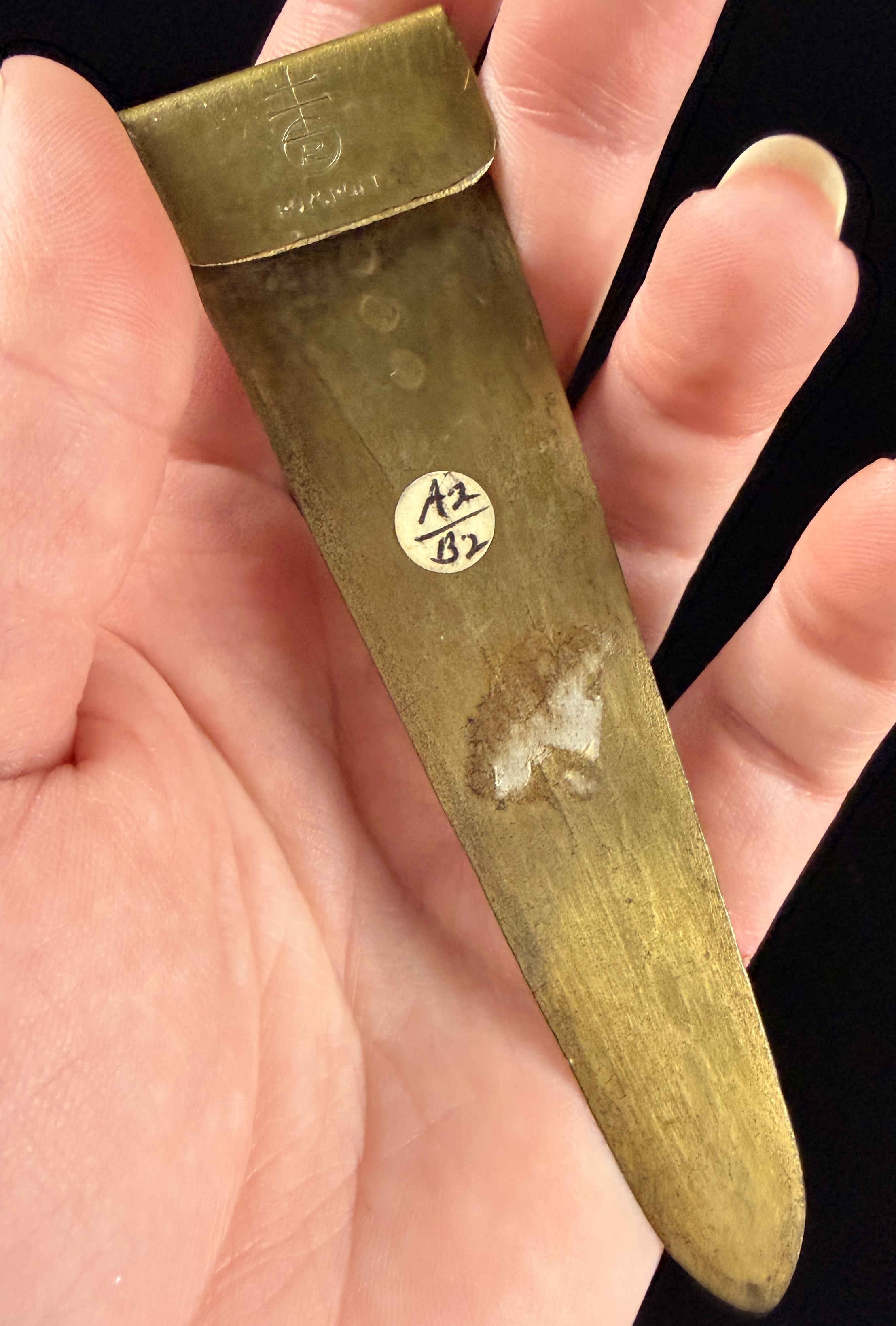 Roycroft Arts and Crafts Hammered Brass Book Mark