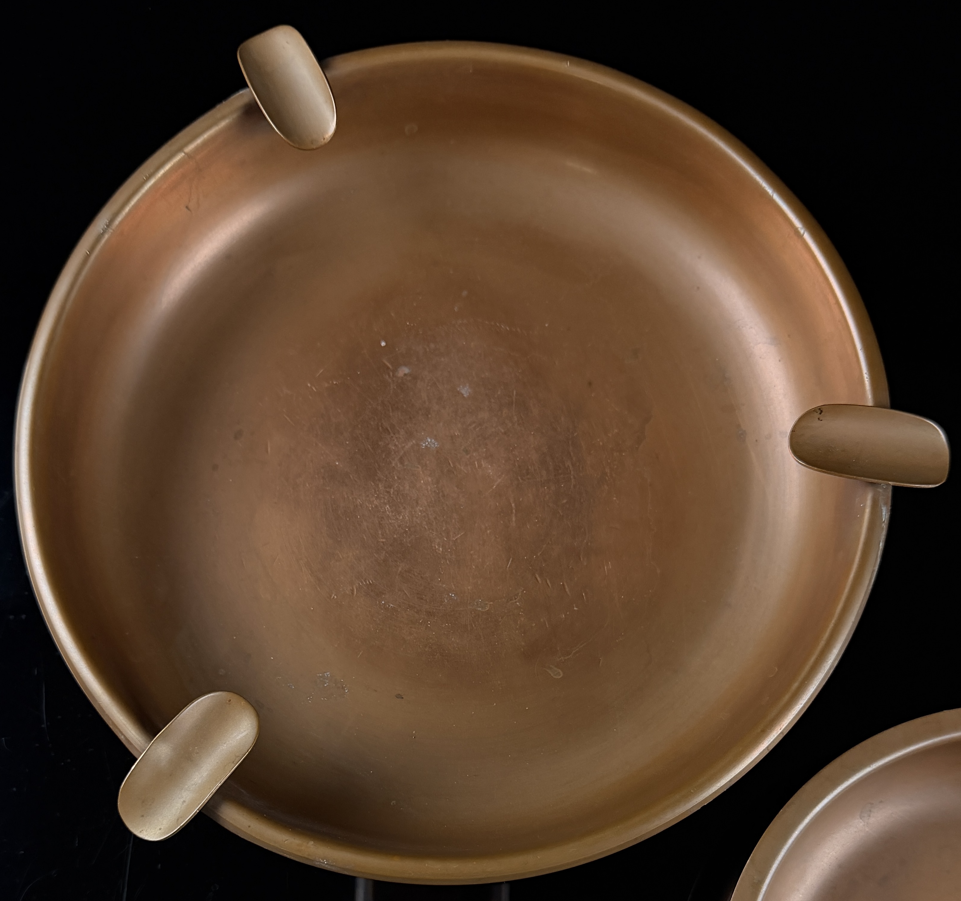 A Pair of Roycroft American Arts and Crafts Copper Ashtrays