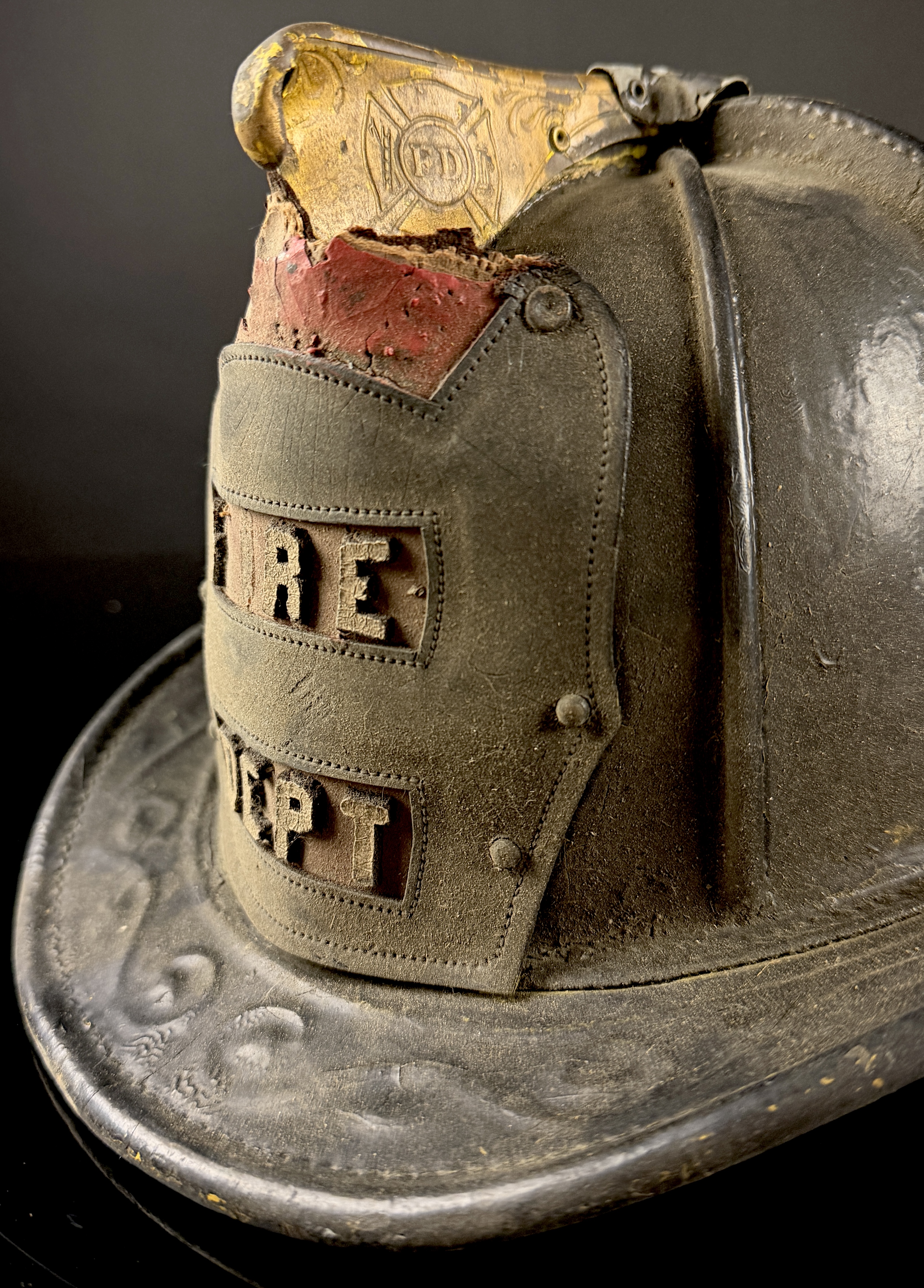 Cairns & Brother Antique Leather Fire Helmet