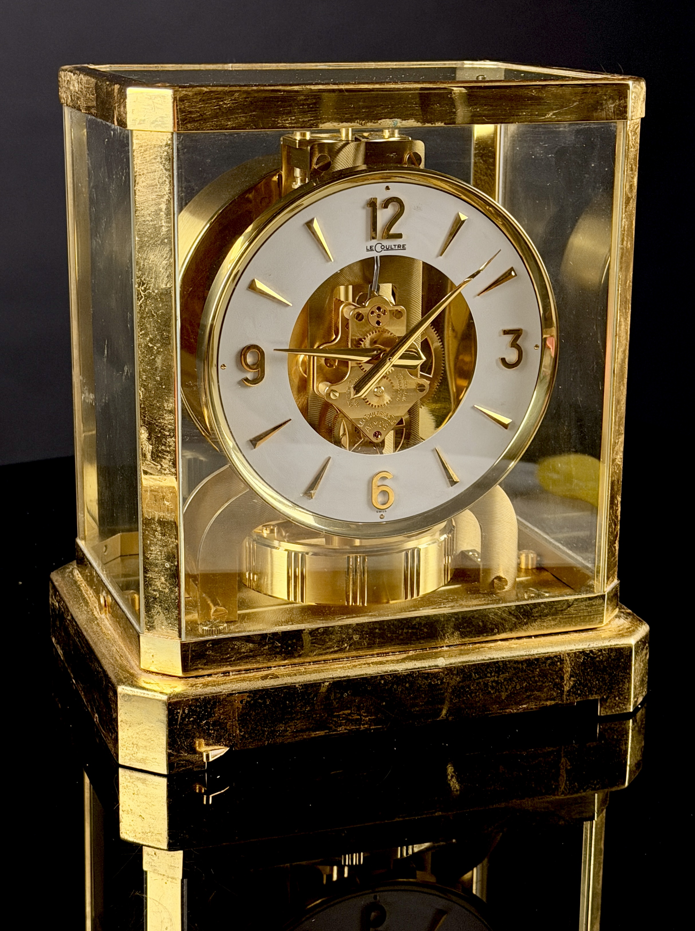 LeCoultre Atmos Gilt Brass Mantel Clock