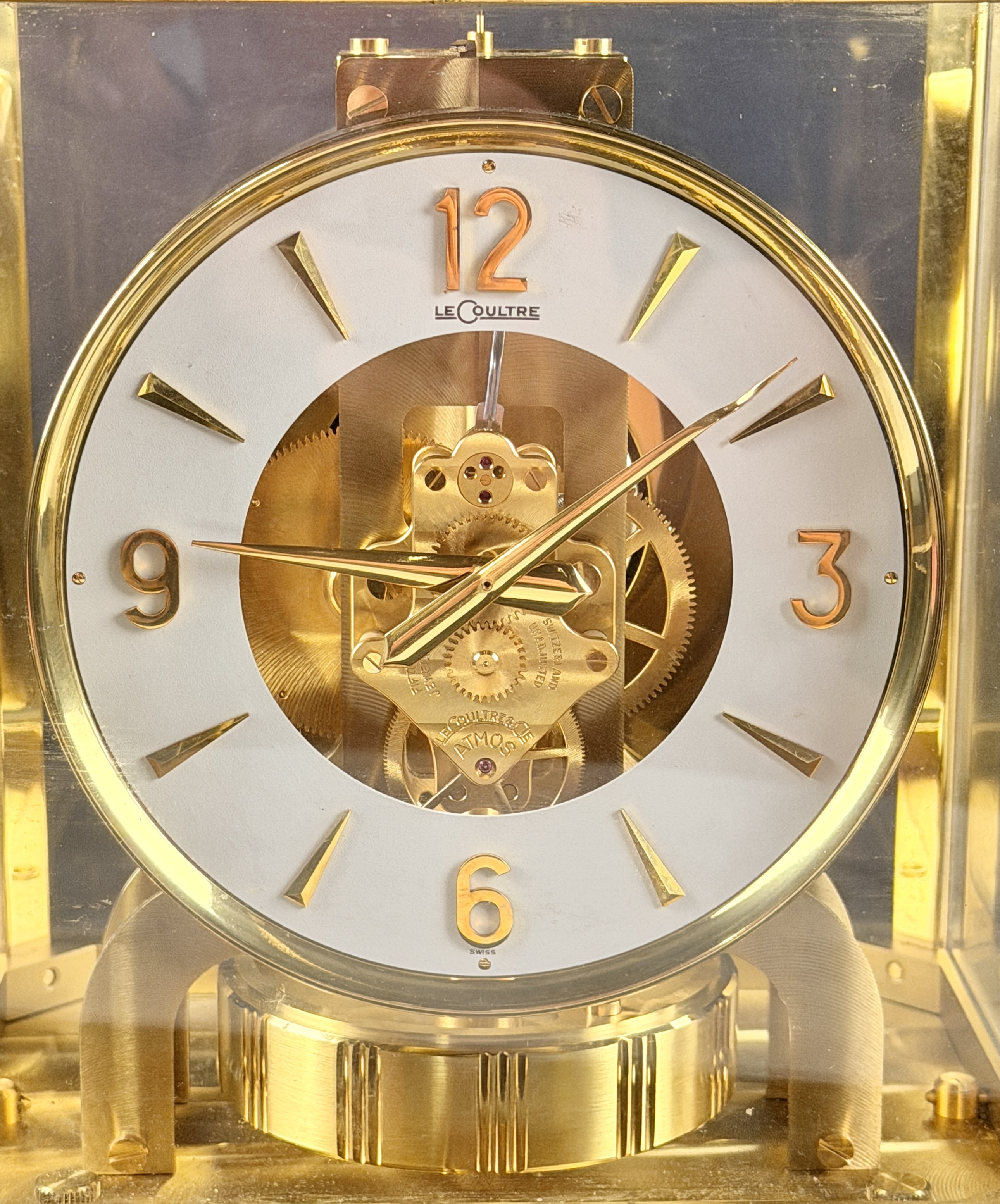 LeCoultre Atmos Gilt Brass Mantel Clock
