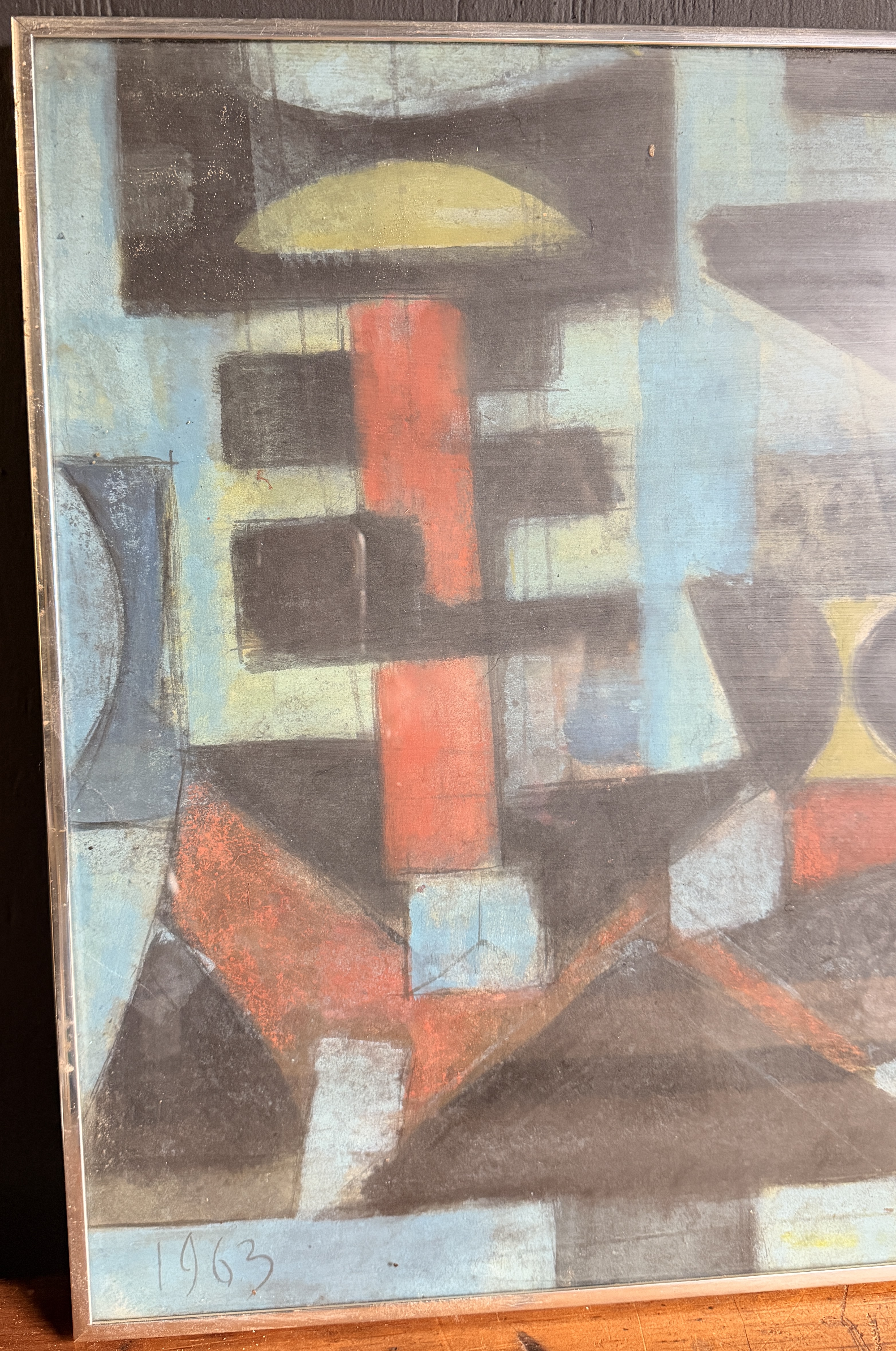 Alfonsas Dargis Signed Abstract Geometric Painting
