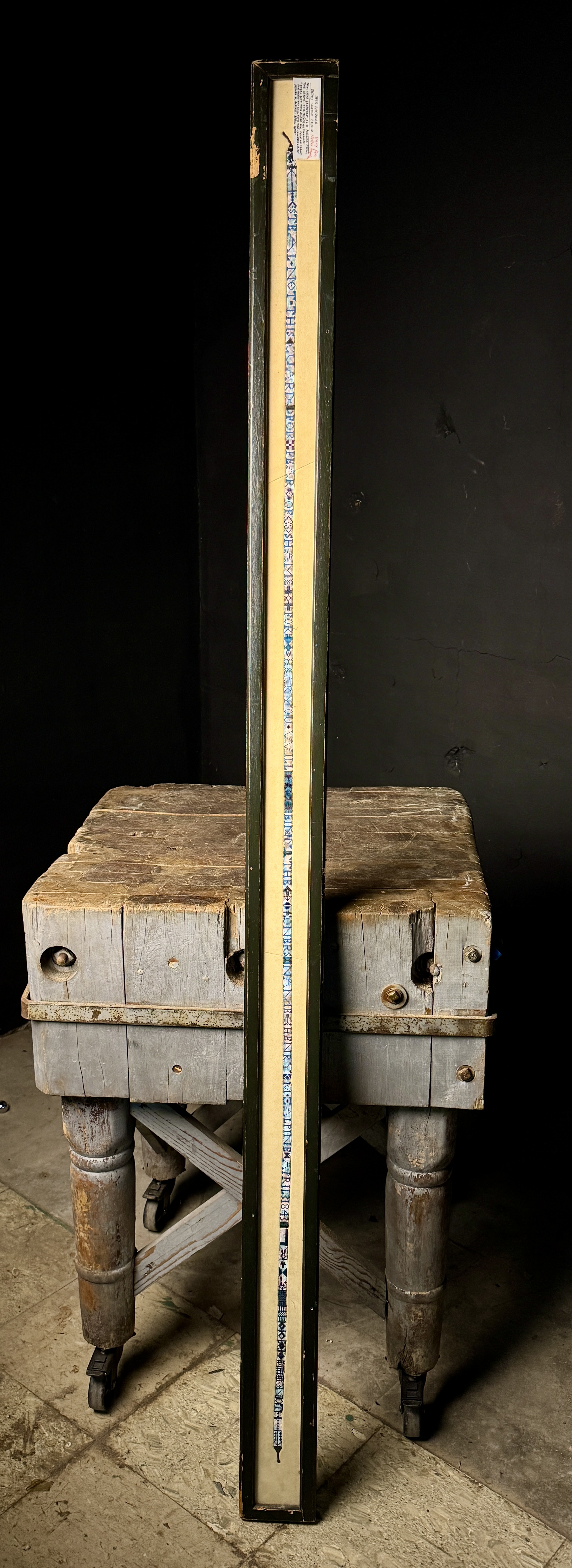 6FT 1843 Framed Navajo Loom-Woven Bead Watch Guard