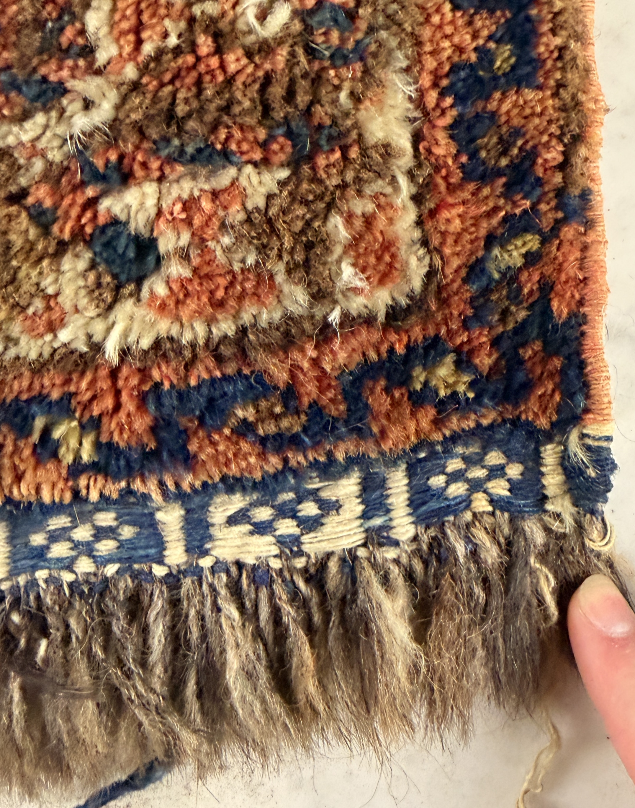 Antique Persian Tribal Wool Bagface or Cushion Cover