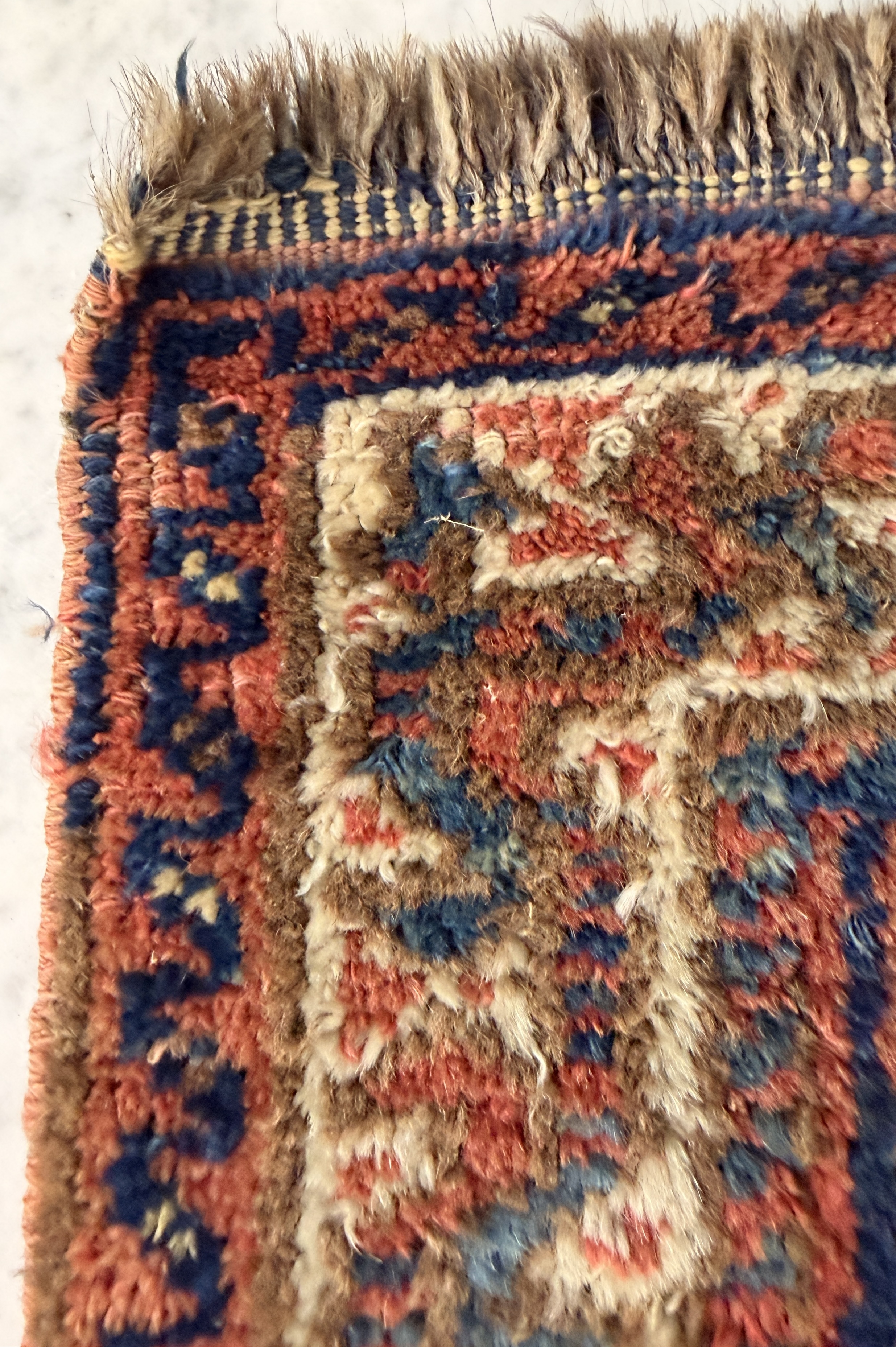 Antique Persian Tribal Wool Bagface or Cushion Cover