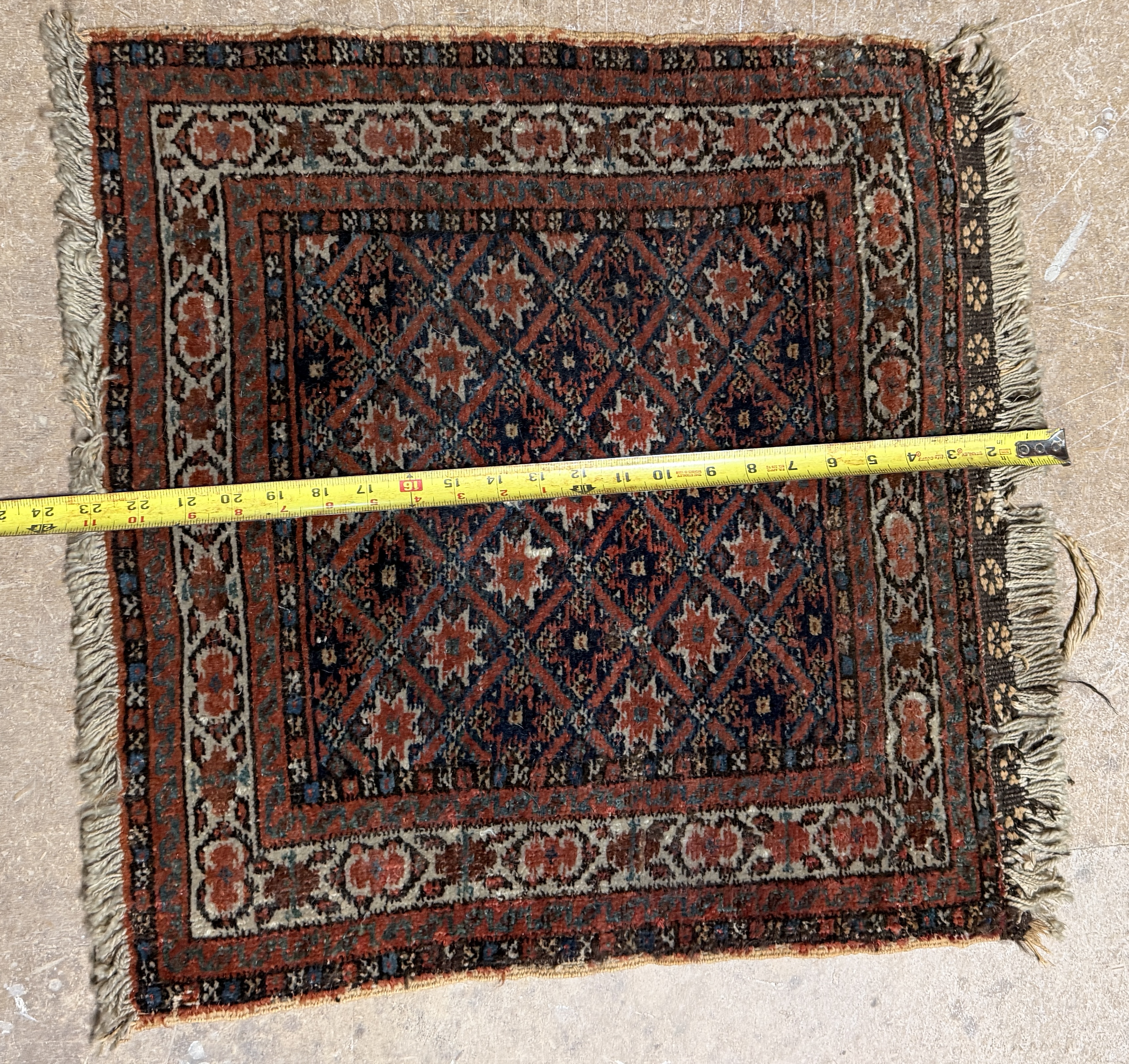Antique Hand-Knotted Caucasian or West Persian Tribal Rug Bag Face