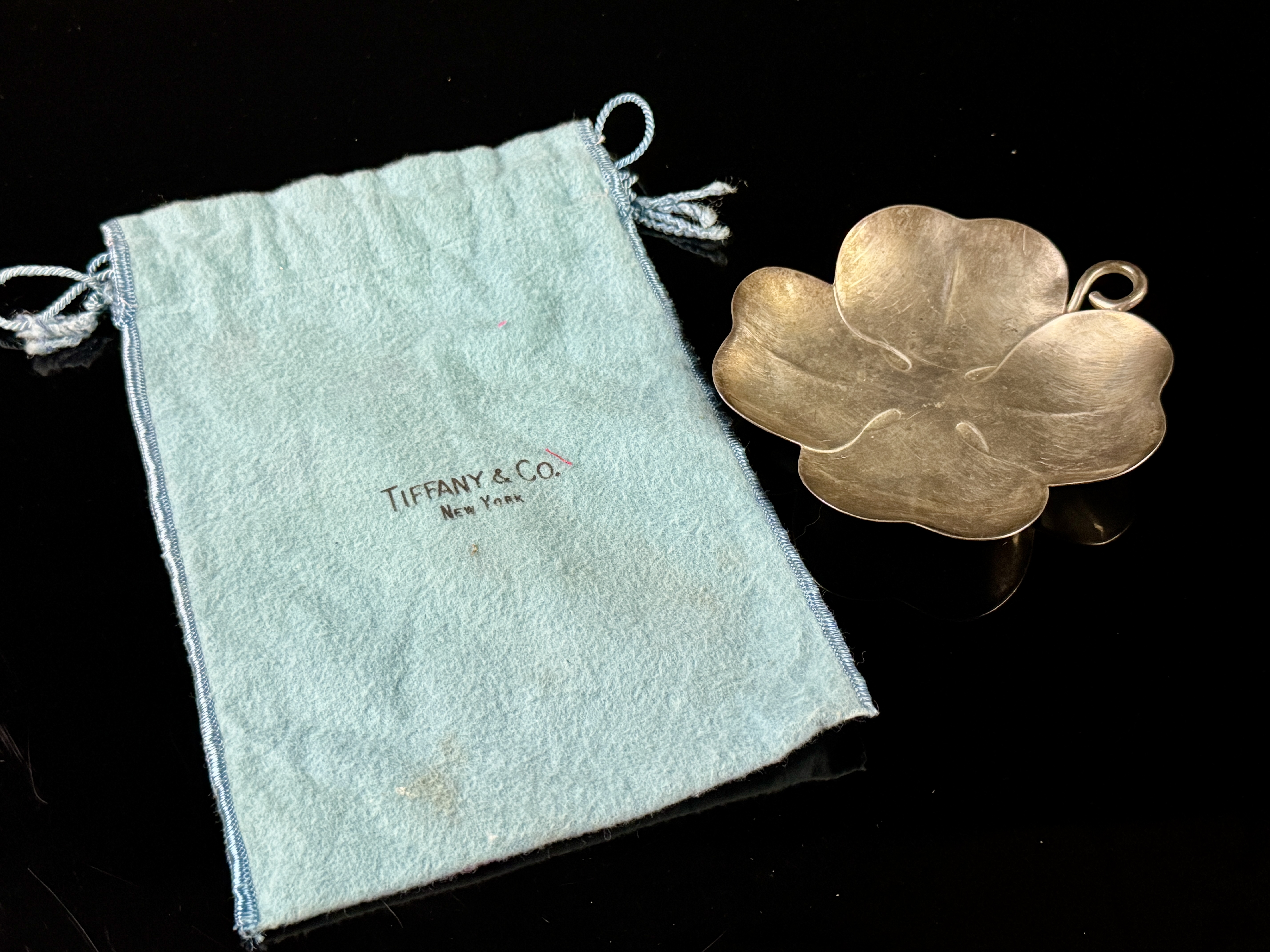 Tiffany & Co. Sterling Silver Clover Form Trinket Dish