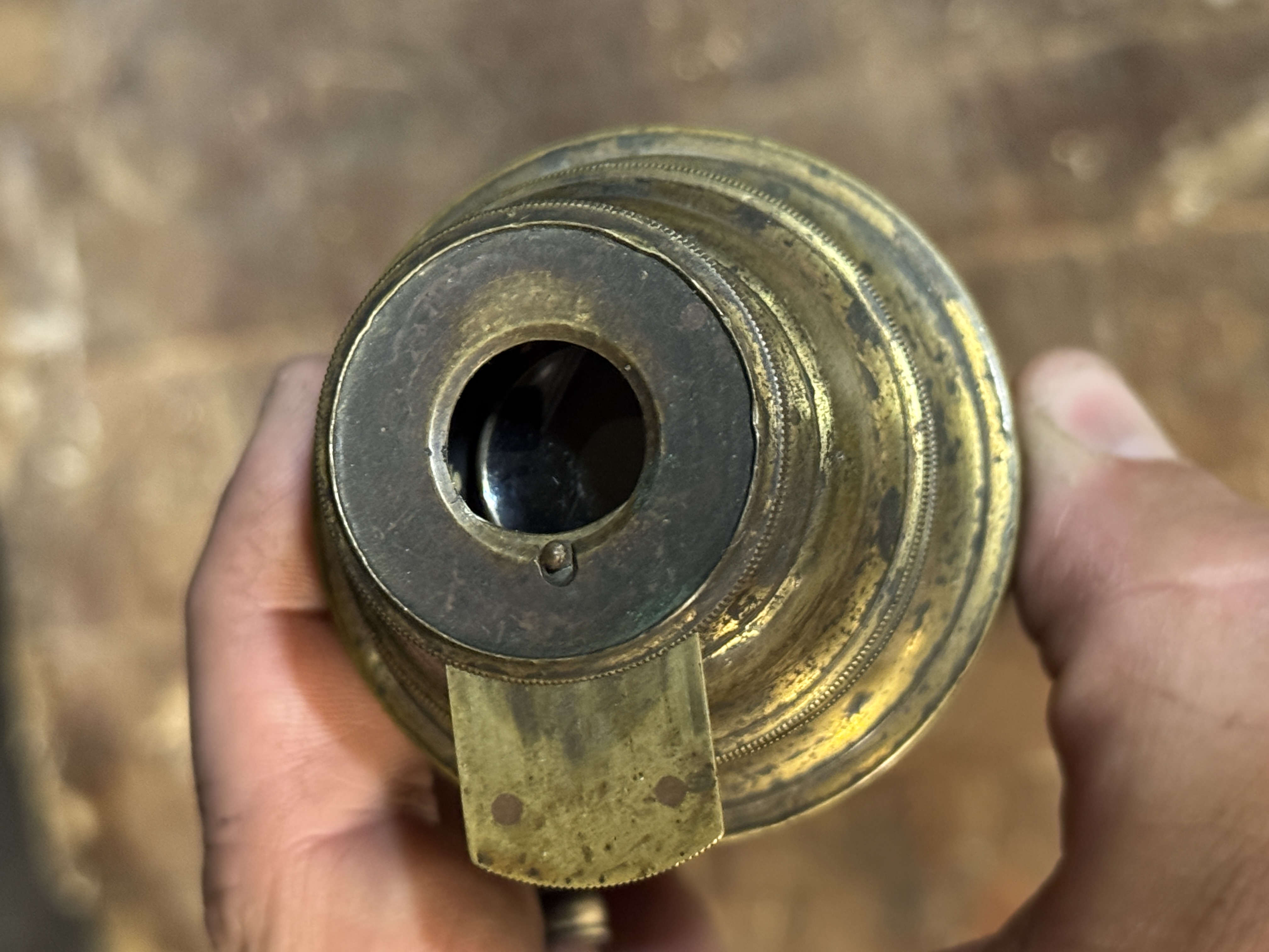 19th Century Single-Draw Mahogany and Brass Marine Telescope Works