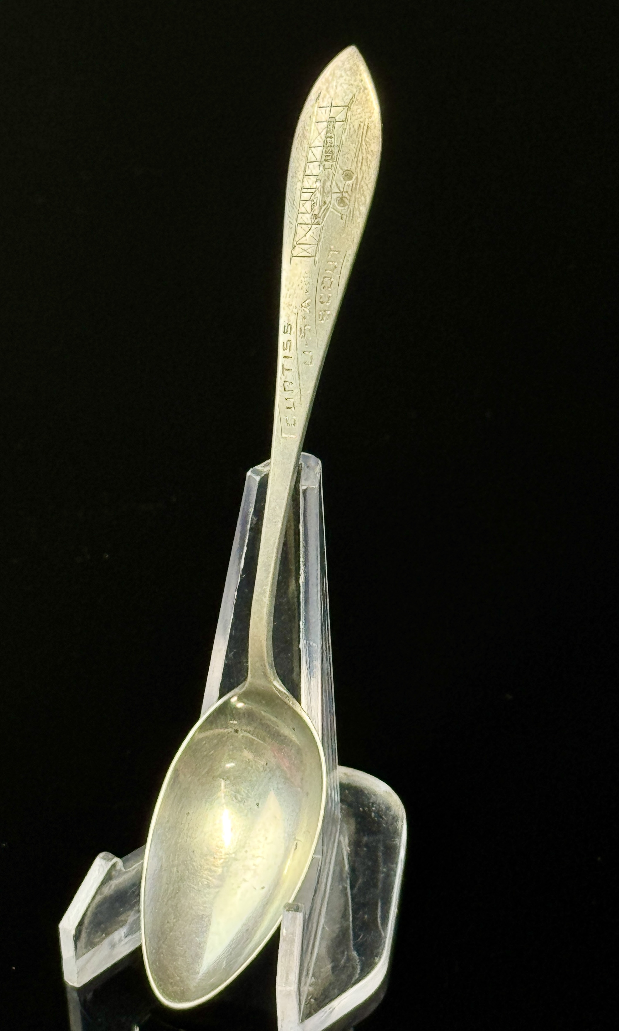 Gorham Sterling Silver Curtiss USA Scout Aviation Souvenir Spoon Dated 1920