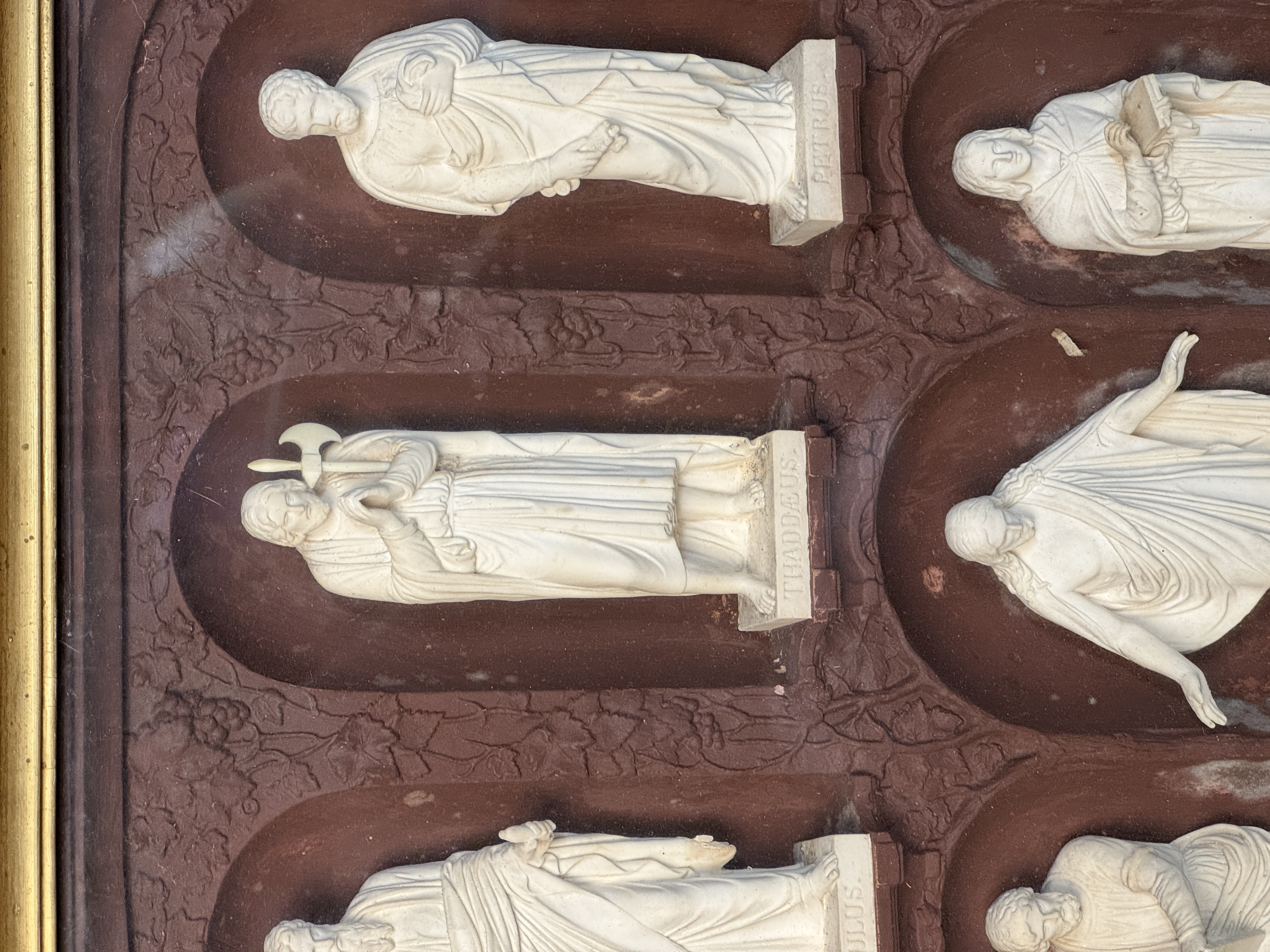 Victorian Shadow Box Display of Christ and the Twelve Apostles