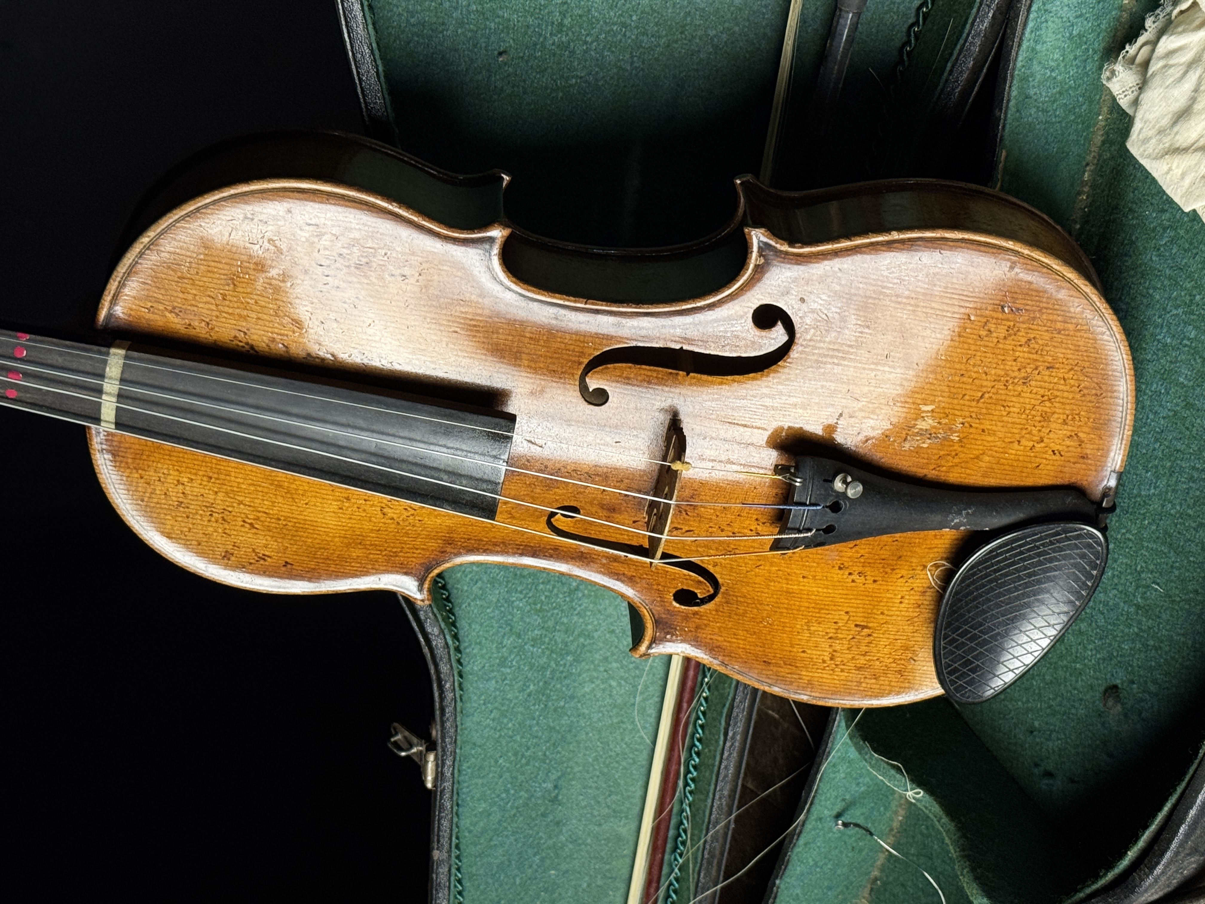 Full-Size Anton Schroetter Master Violin with Bow and Hardshell Case