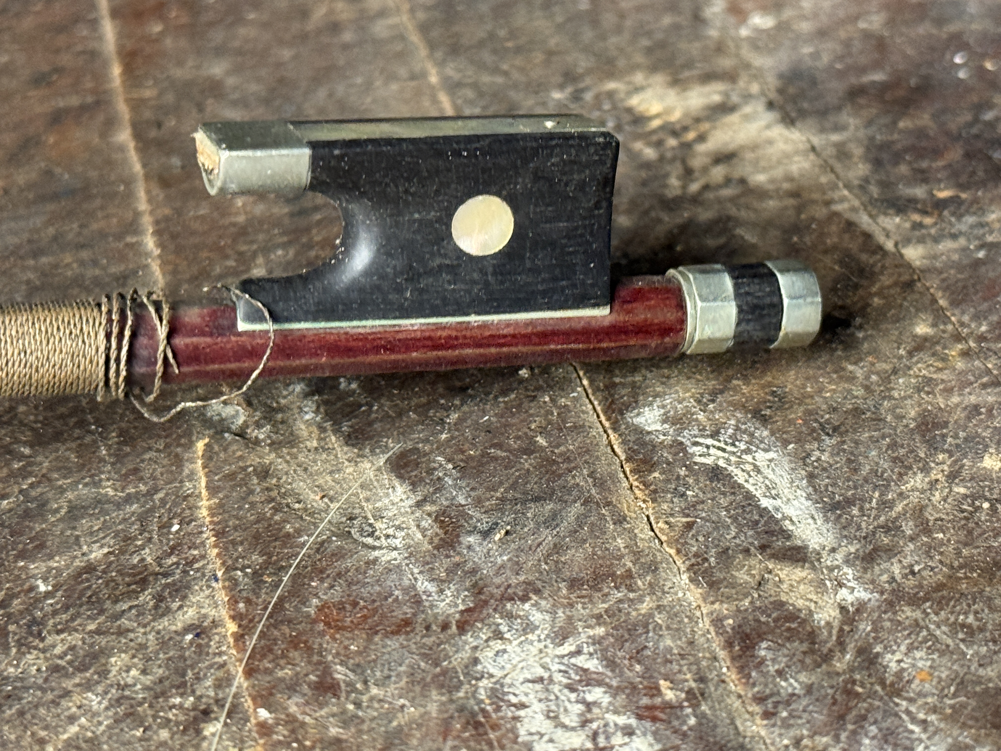 German Full-Size Octagonal Violin Bow Stamped Weidlich