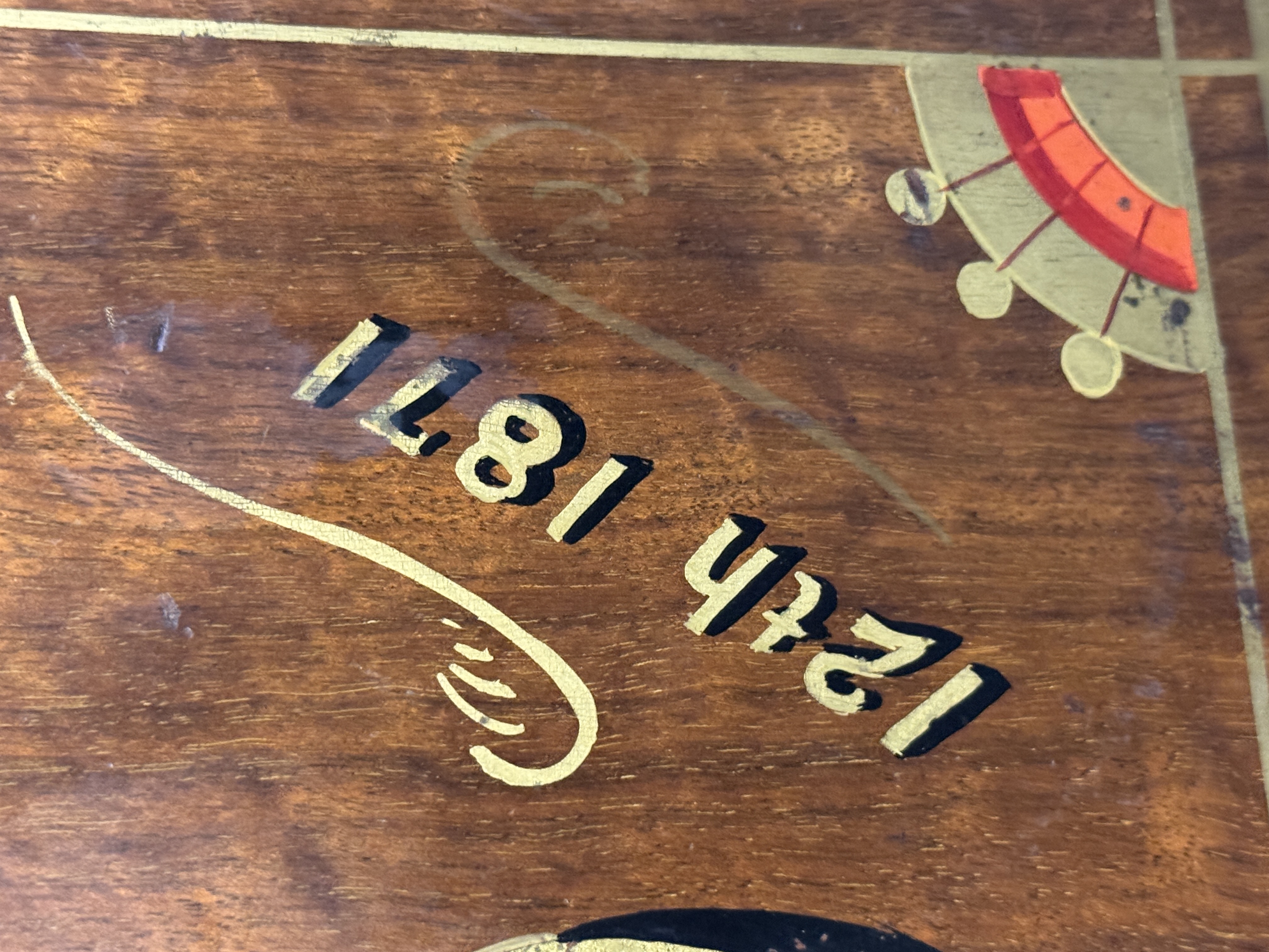 Late 19th Century Herring's Patent Champion Safe Painted Wood Back Panel