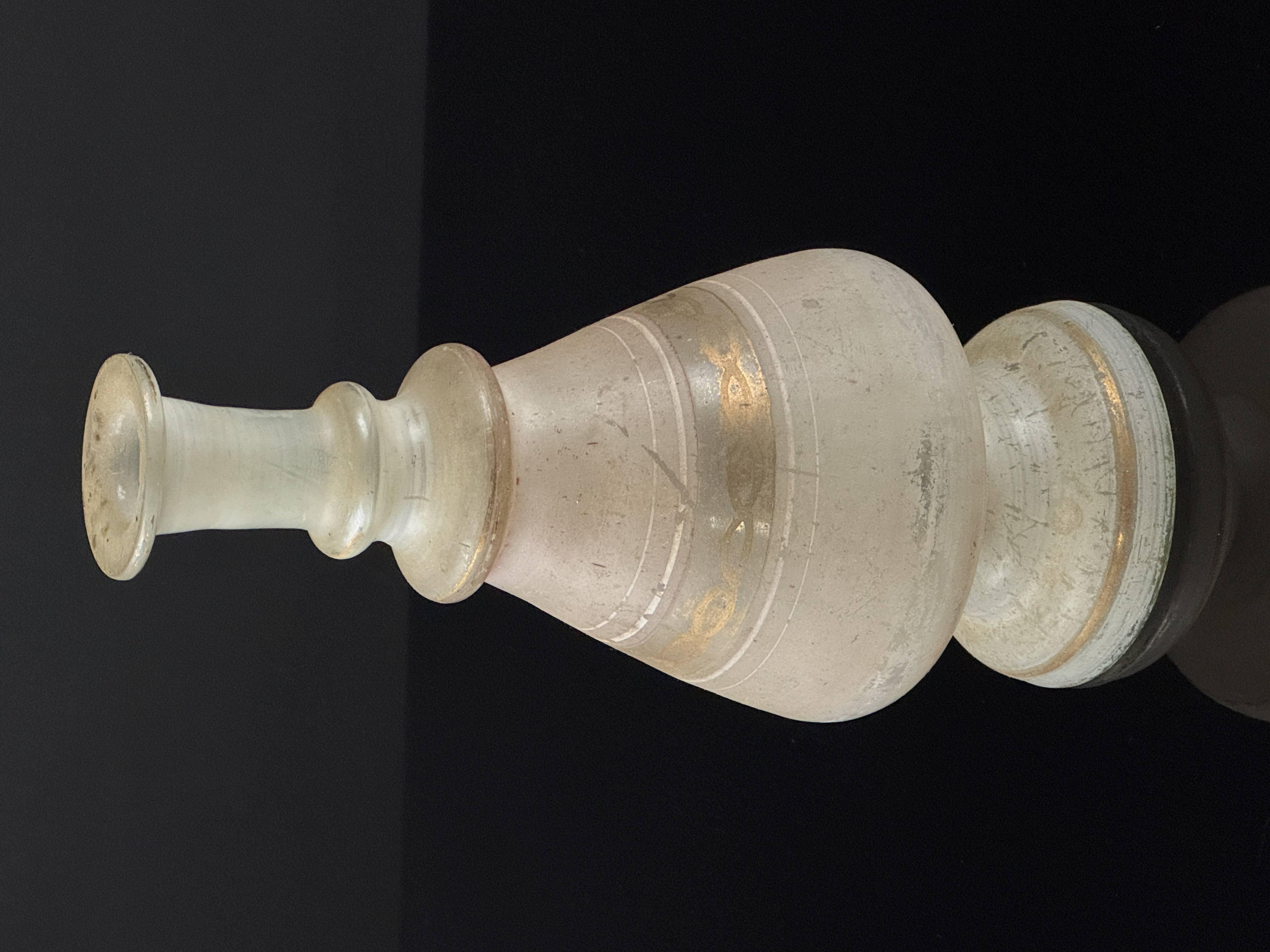 Ancient Islamic Gilded Glass Bottle