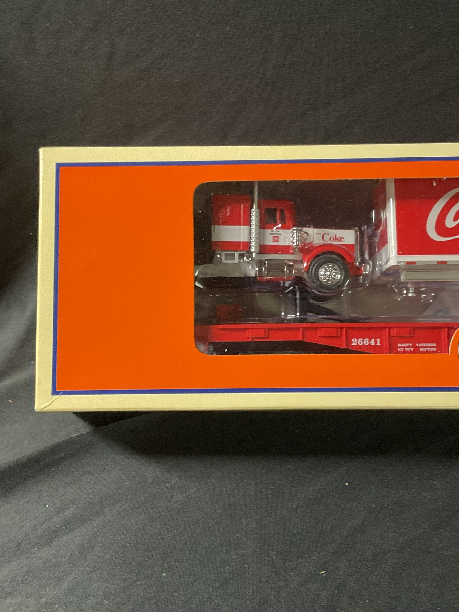 Lionel 6-26641 O Gauge Coca-Cola Flatcar with Tractor and Trailer