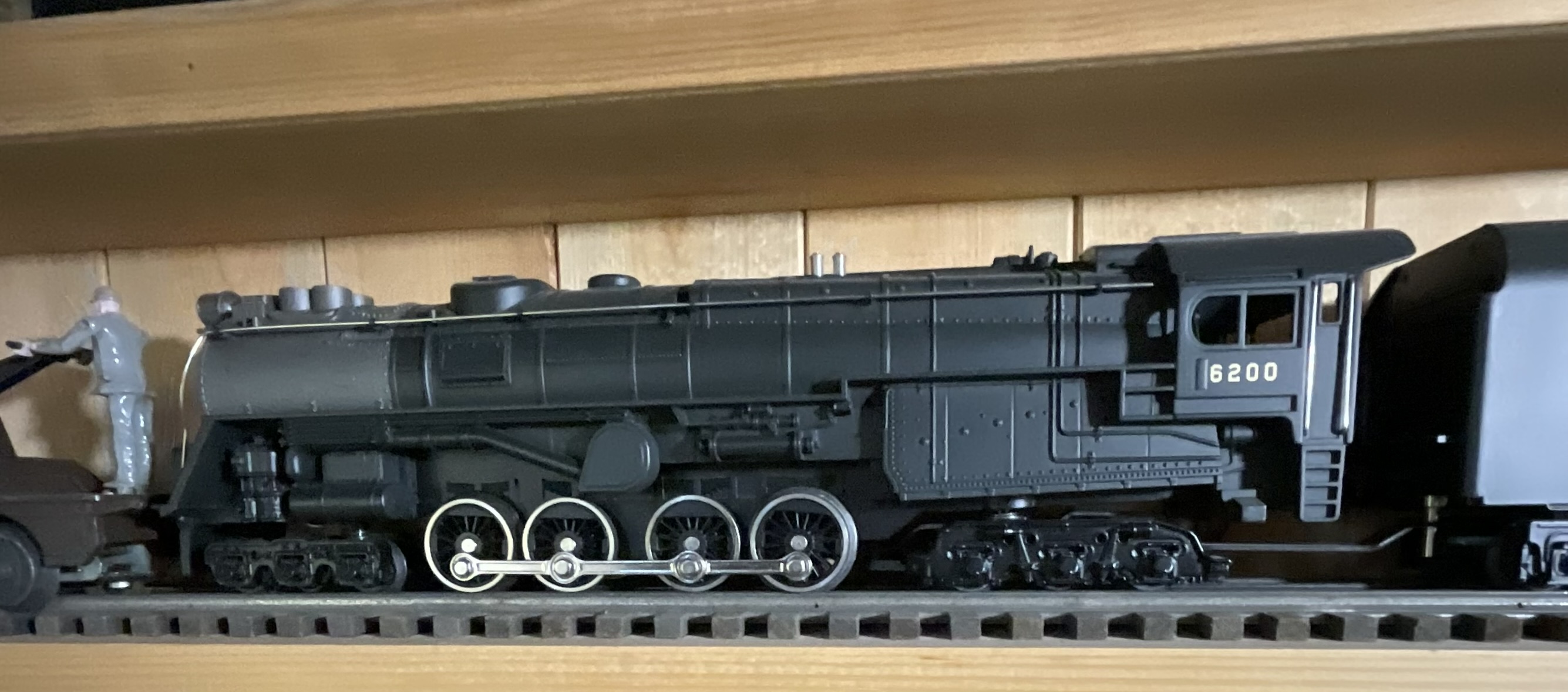 A Trio of O-Gauge Model Train Components Including Pennsylvania S-2 Steam Turbine Locomotive 6200