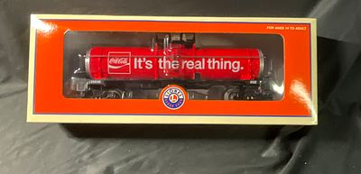 Lionel 6-29640 O-Gauge Coca-Cola Tank Car in Original Box. A Lionel O-gauge model train tank car 