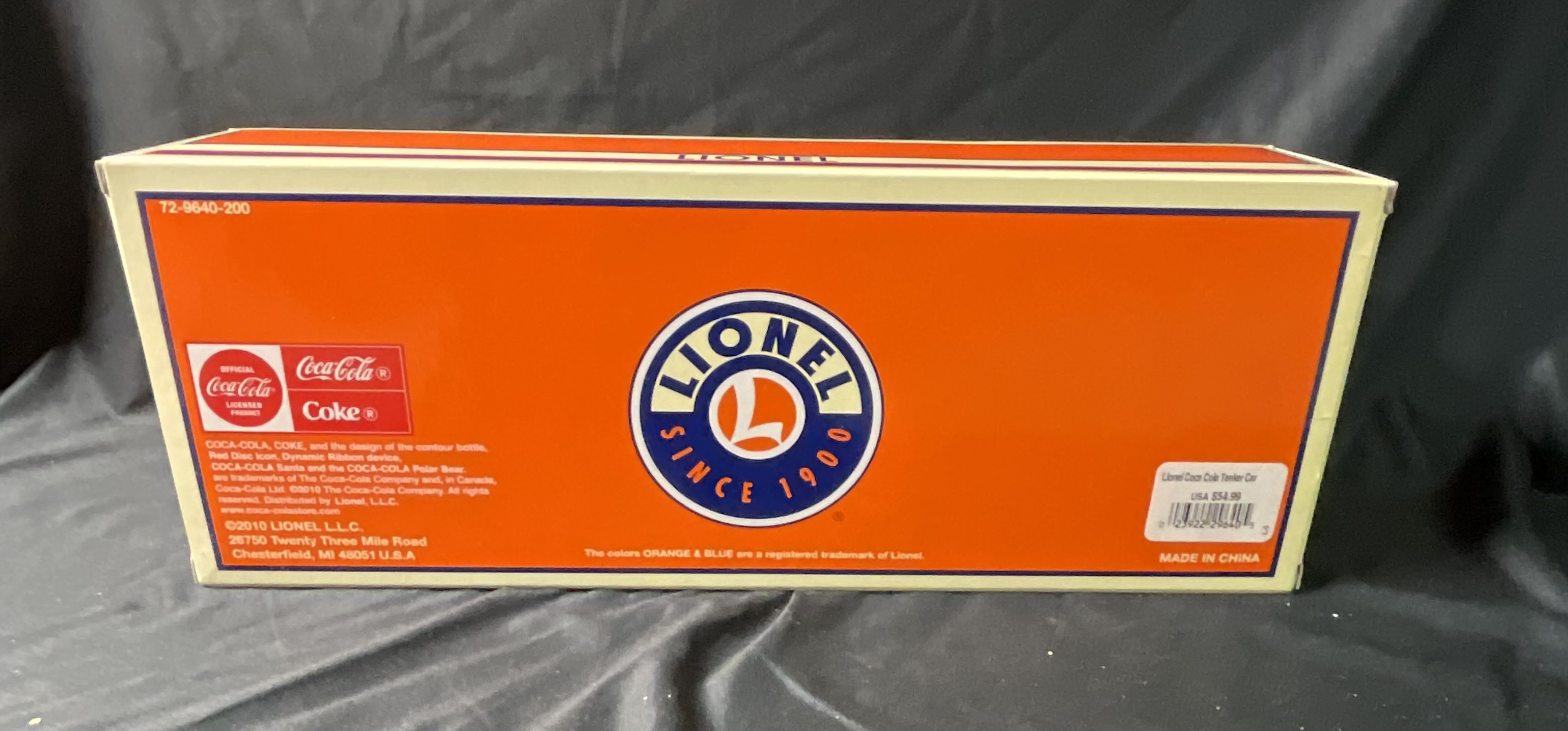 Lionel 6-29640 O-Gauge Coca-Cola Tank Car in Original Box