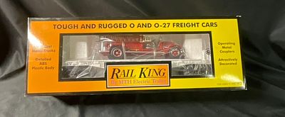 RailKing by MTH Electric Trains Lehigh Valley Flatcar with 1932 Buffalo Type 50 Fire Truck Item 