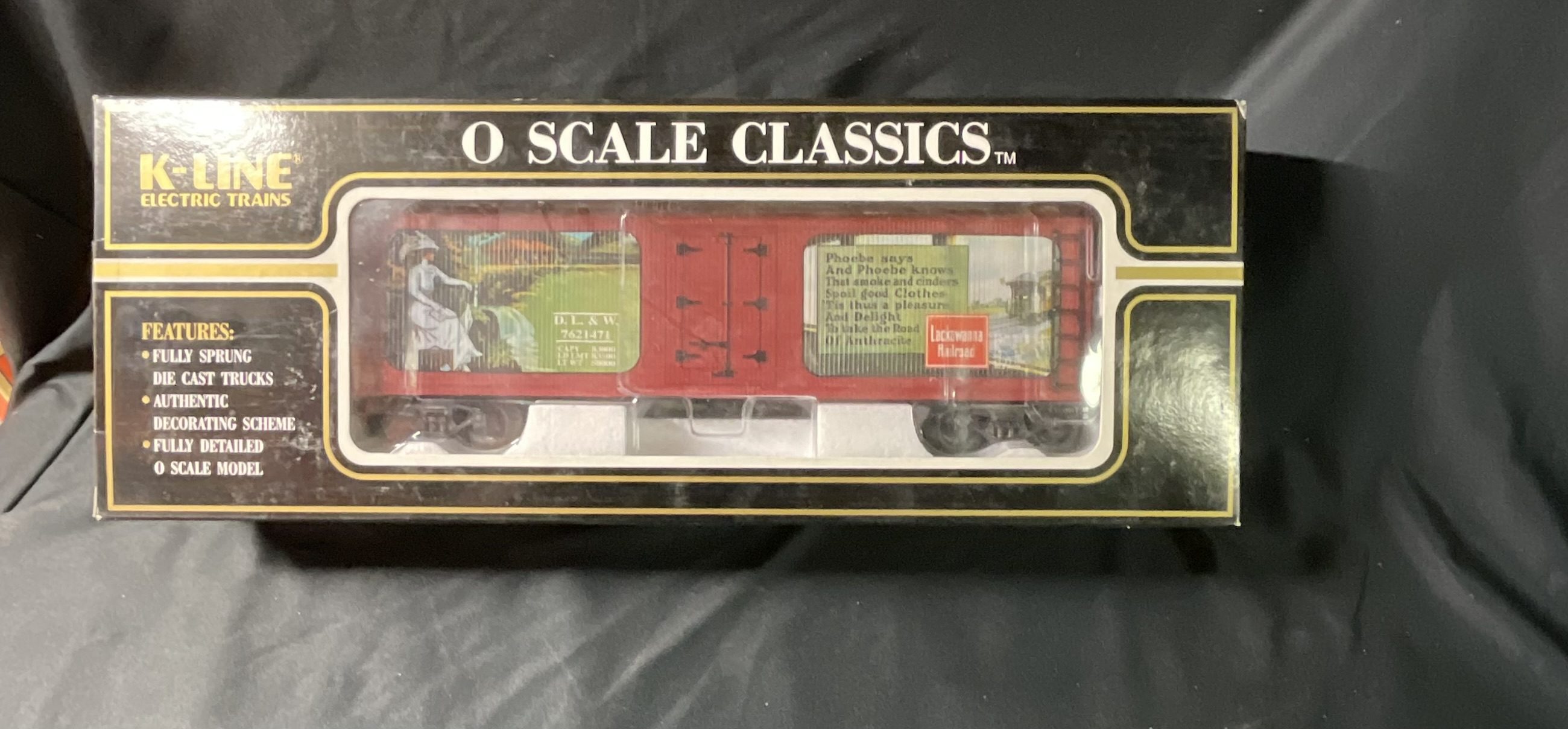 K-Line O Scale Classics Phoebe Snow Wood-sided Reefer K762-1471