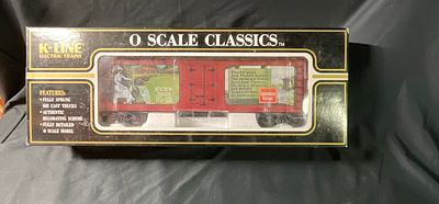 K-Line O Scale Classics Phoebe Snow Wood-sided Reefer K762-1471. This is a K-Line Electric 