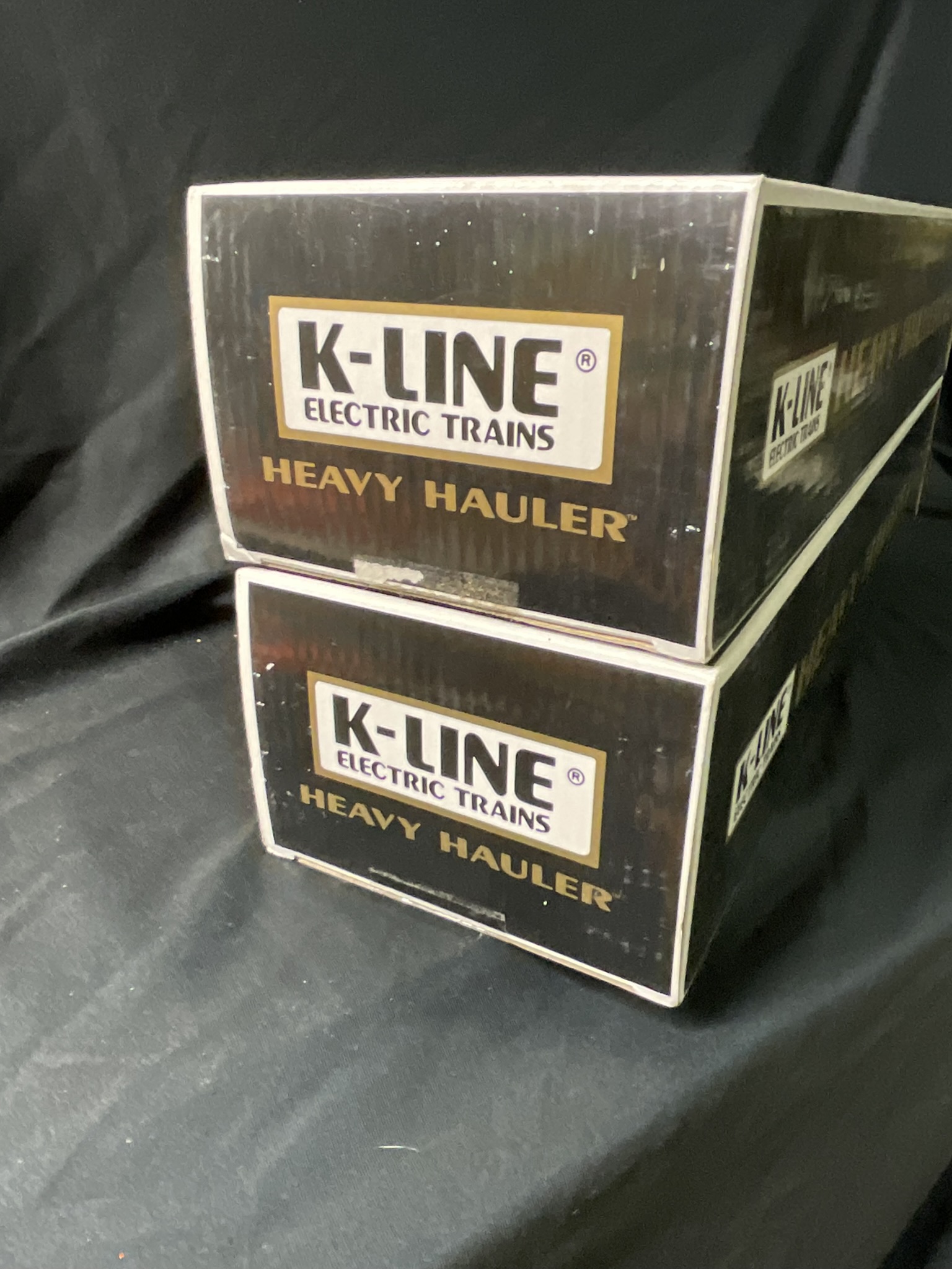 A Pair of K-Line Heavy Hauler Amtrak Model Tractor-Trailers in Original Boxes