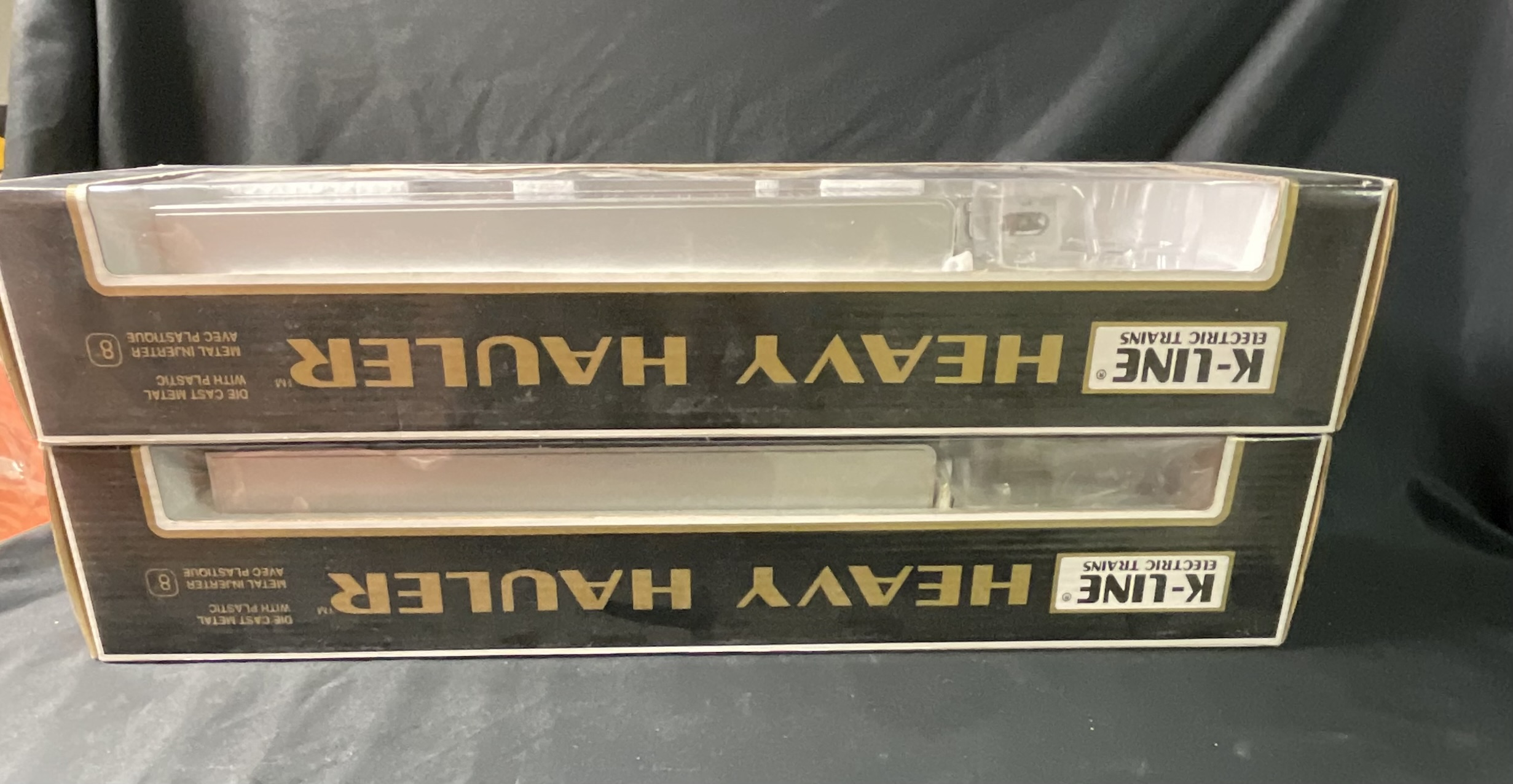 A Pair of K-Line Heavy Hauler Amtrak Model Tractor-Trailers in Original Boxes