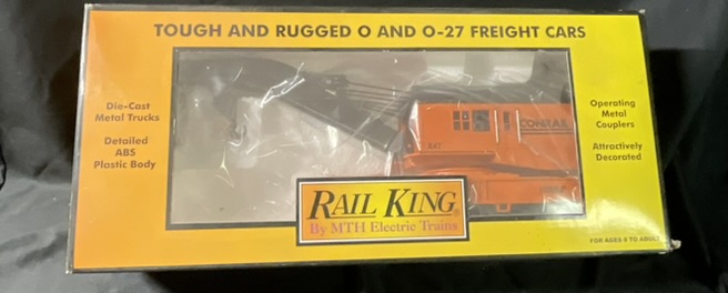 RailKing by MTH Electric Trains O Gauge Conrail Operating Crane Car 30-7917