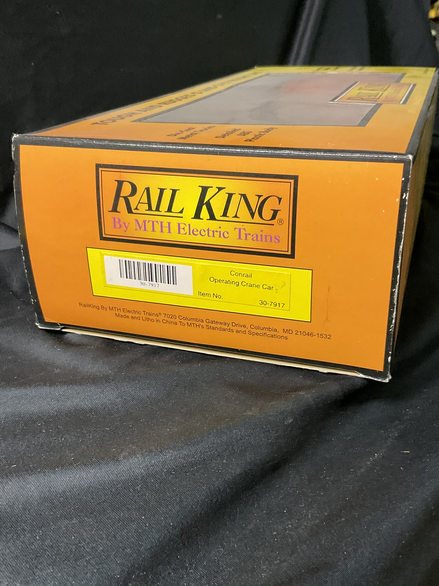 RailKing by MTH Electric Trains O Gauge Conrail Operating Crane Car 30-7917