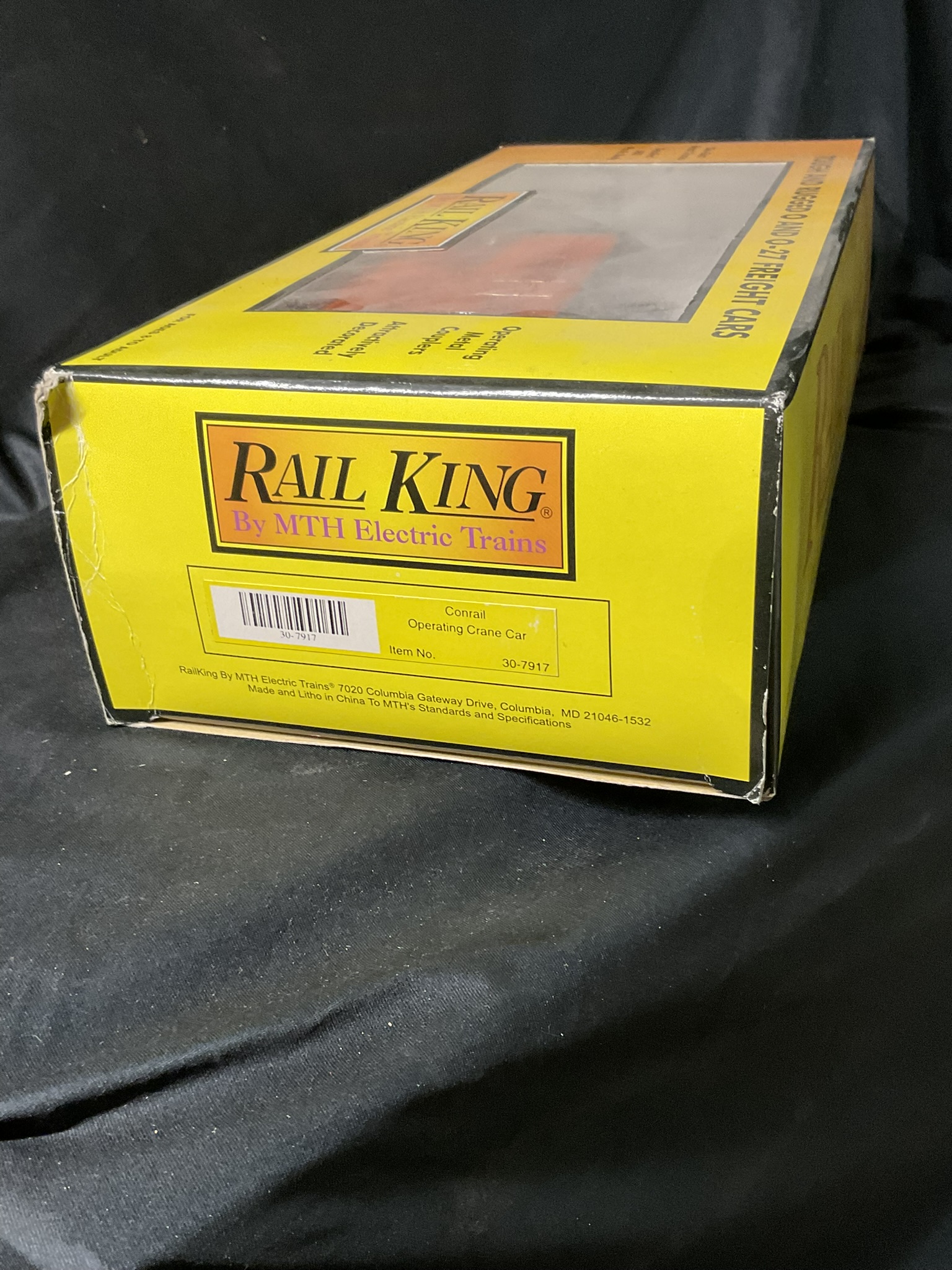 RailKing by MTH Electric Trains O Gauge Conrail Operating Crane Car 30-7917