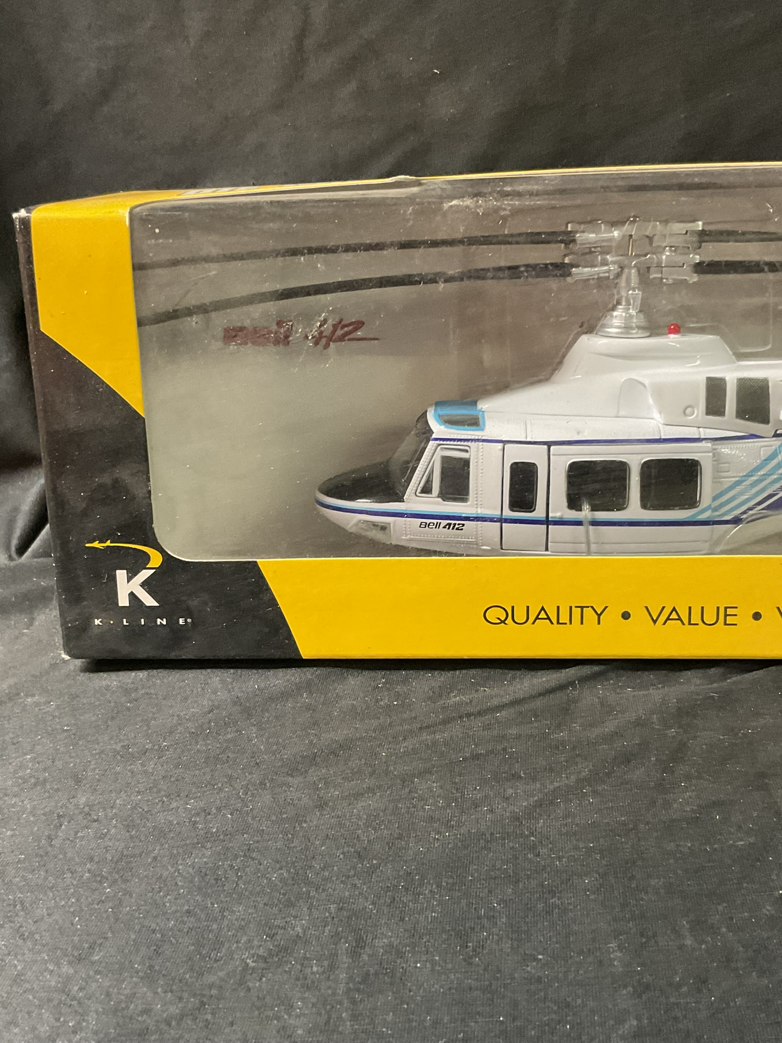 K-Line Aviation Bell 412 Utility Helicopter Model