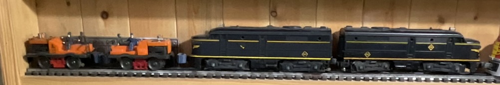 A Collection of Lionel O-Gauge Erie Alco Diesel Locomotives and No. 50 Gang Cars
