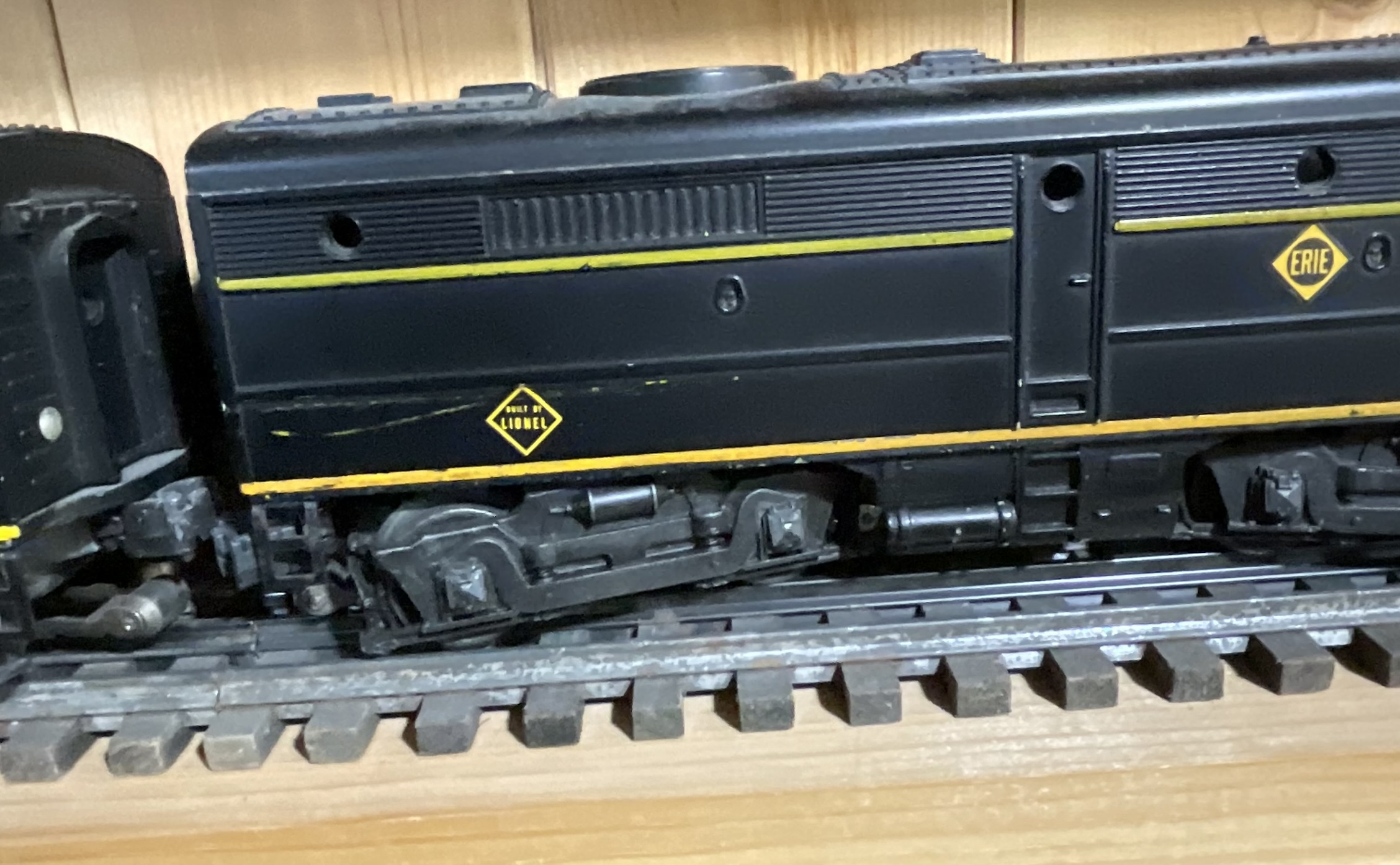 A Collection of Lionel O-Gauge Erie Alco Diesel Locomotives and No. 50 Gang Cars