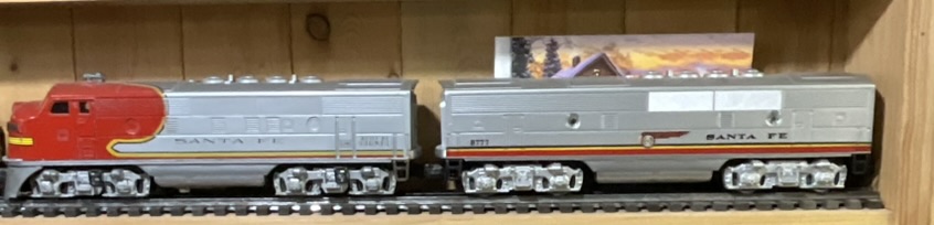 A Pair of Lionel O-Gauge Santa Fe F3 Diesel Locomotives