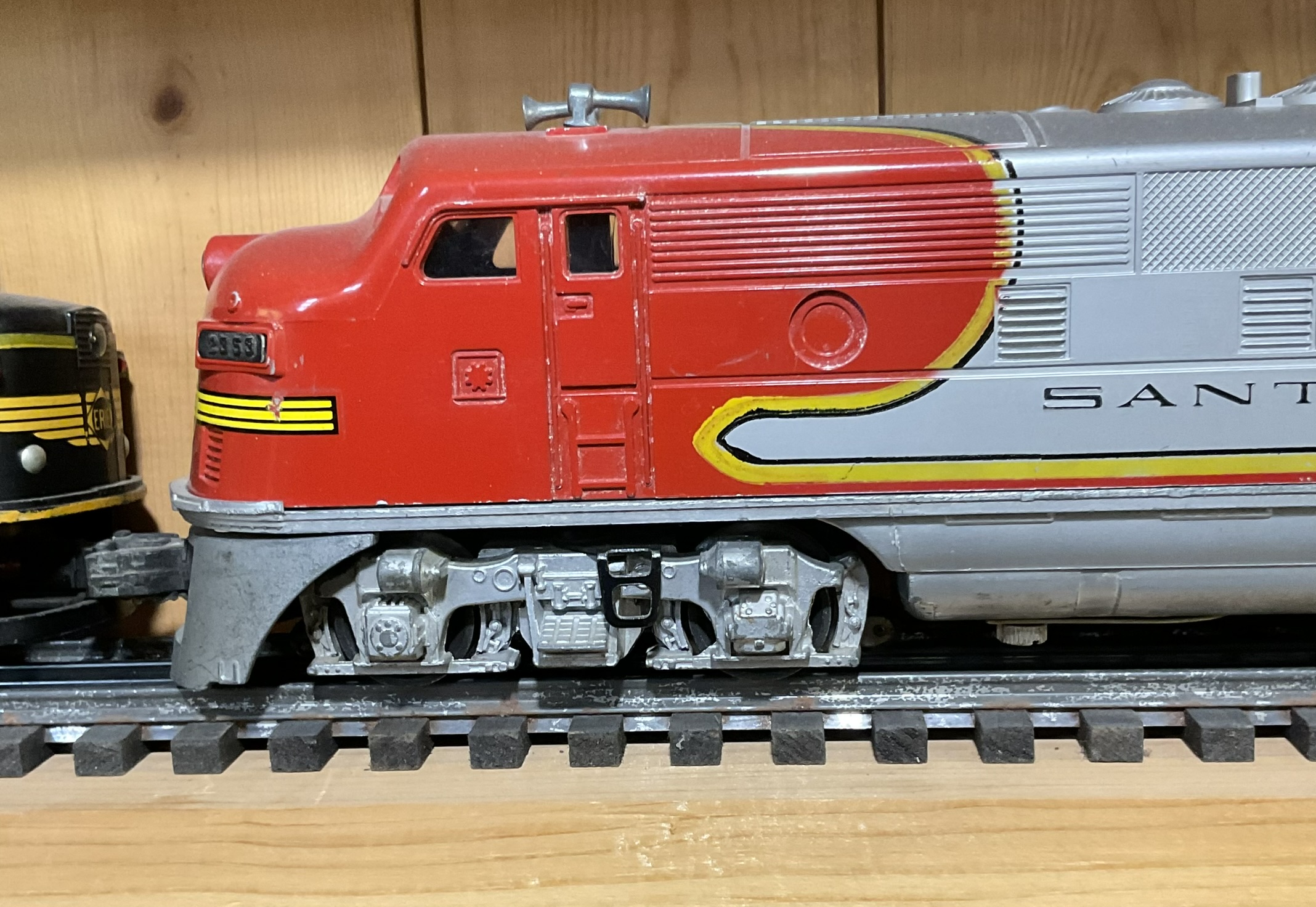 A Pair of Lionel O-Gauge Santa Fe F3 Diesel Locomotives