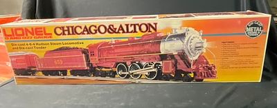 Lionel 6-8101 Chicago and Alton 4-6-4 Hudson Steam Locomotive and Tender. Lionel O and O27 gauge 