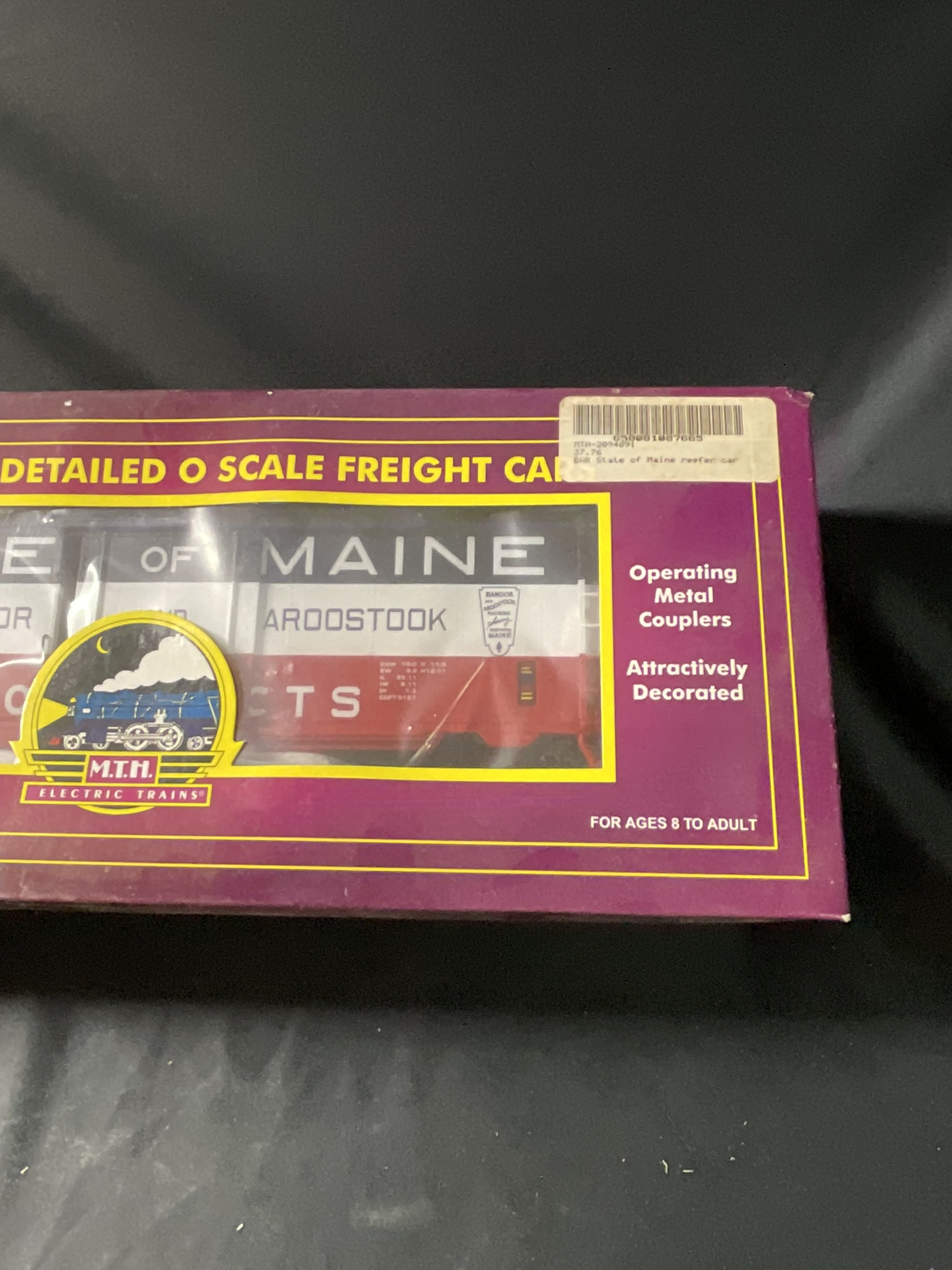 M.T.H. Electric Trains O Scale Bangor and Aroostook State of Maine Reefer Car 20-94091