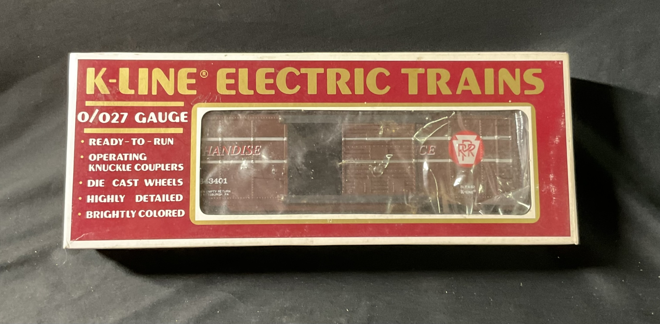 K-Line O/O27 Gauge Pennsylvania Railroad Merchandise Service Boxcar K643401 in Original Box