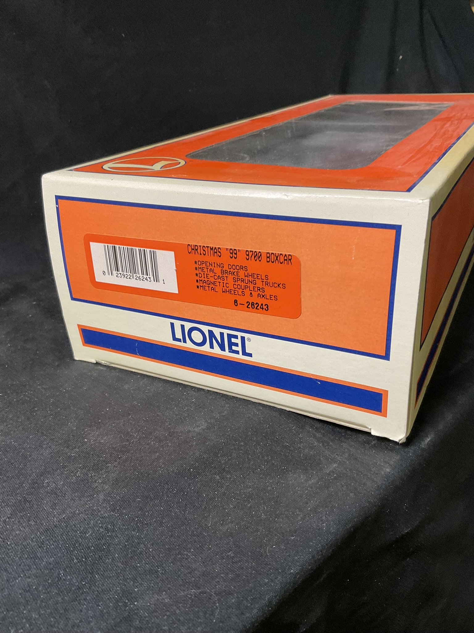 Lionel O Gauge 6-26243 Happy Holidays 1999 9700 Series Boxcar in Original Box