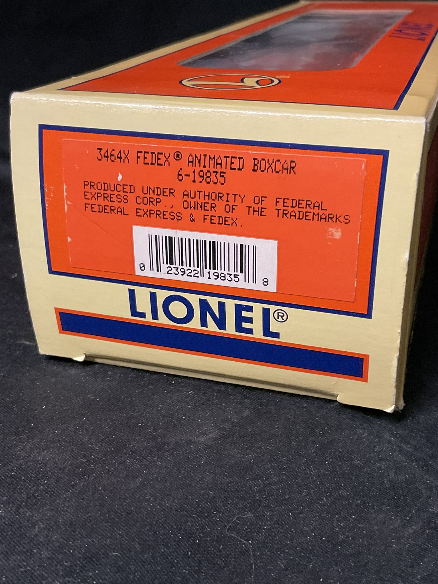 Lionel No. 6-19835 FedEx Animated Boxcar