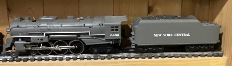 Lionel New York Central Gray Hudson 4-6-4 Steam Locomotive and Tender, No. 5450