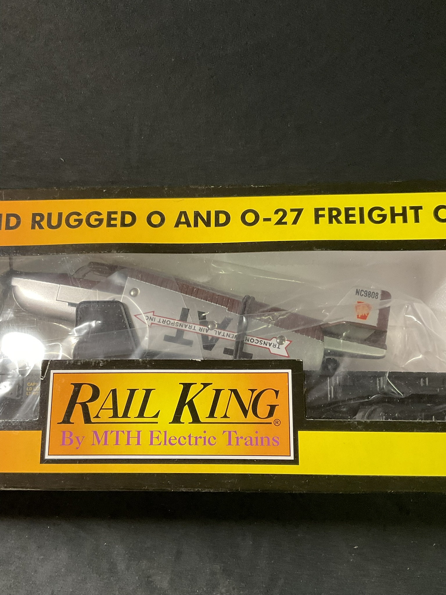 MTH RailKing O-Gauge Pennsylvania Railroad Flatcar with Airplane Load 30-76229