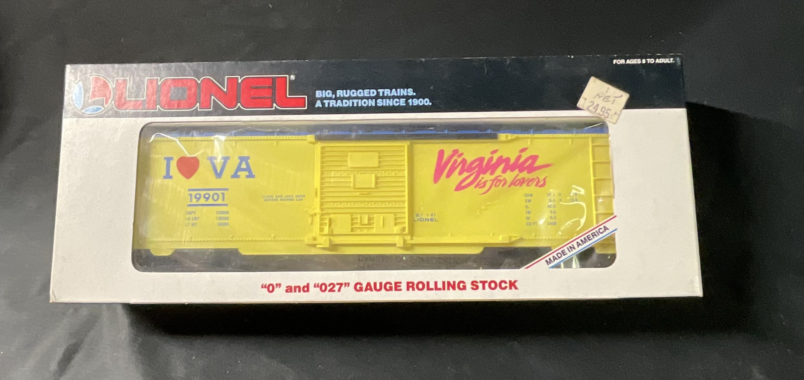 Lionel 6-19901 O Gauge I Love Virginia Boxcar