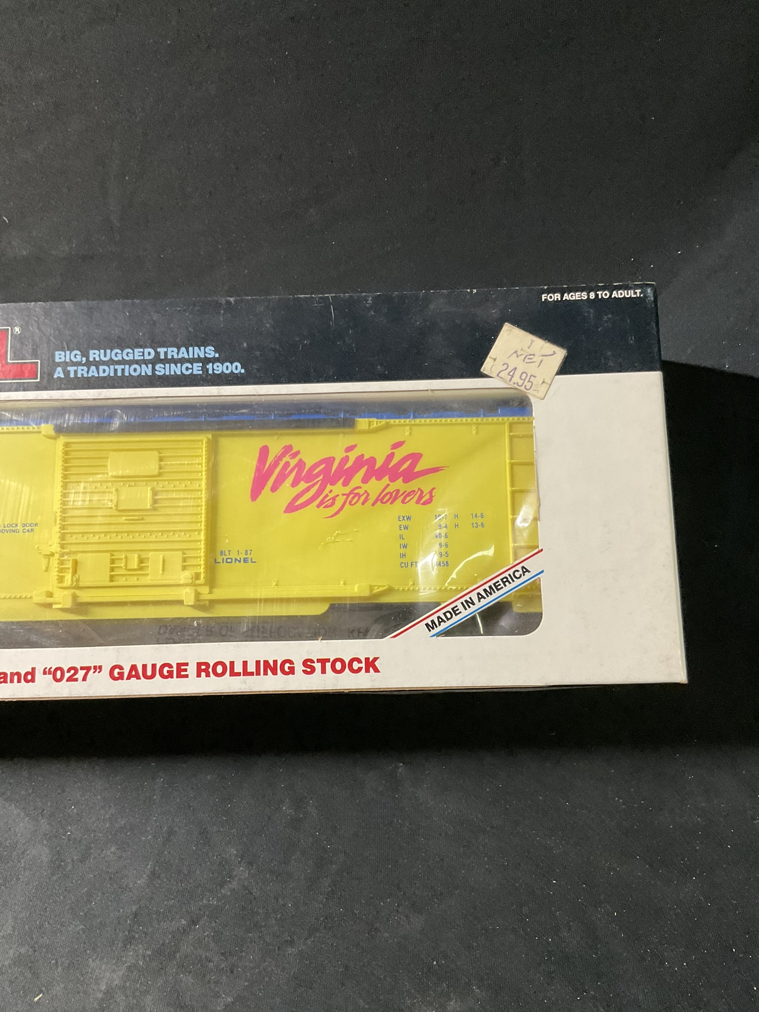 Lionel 6-19901 O Gauge I Love Virginia Boxcar