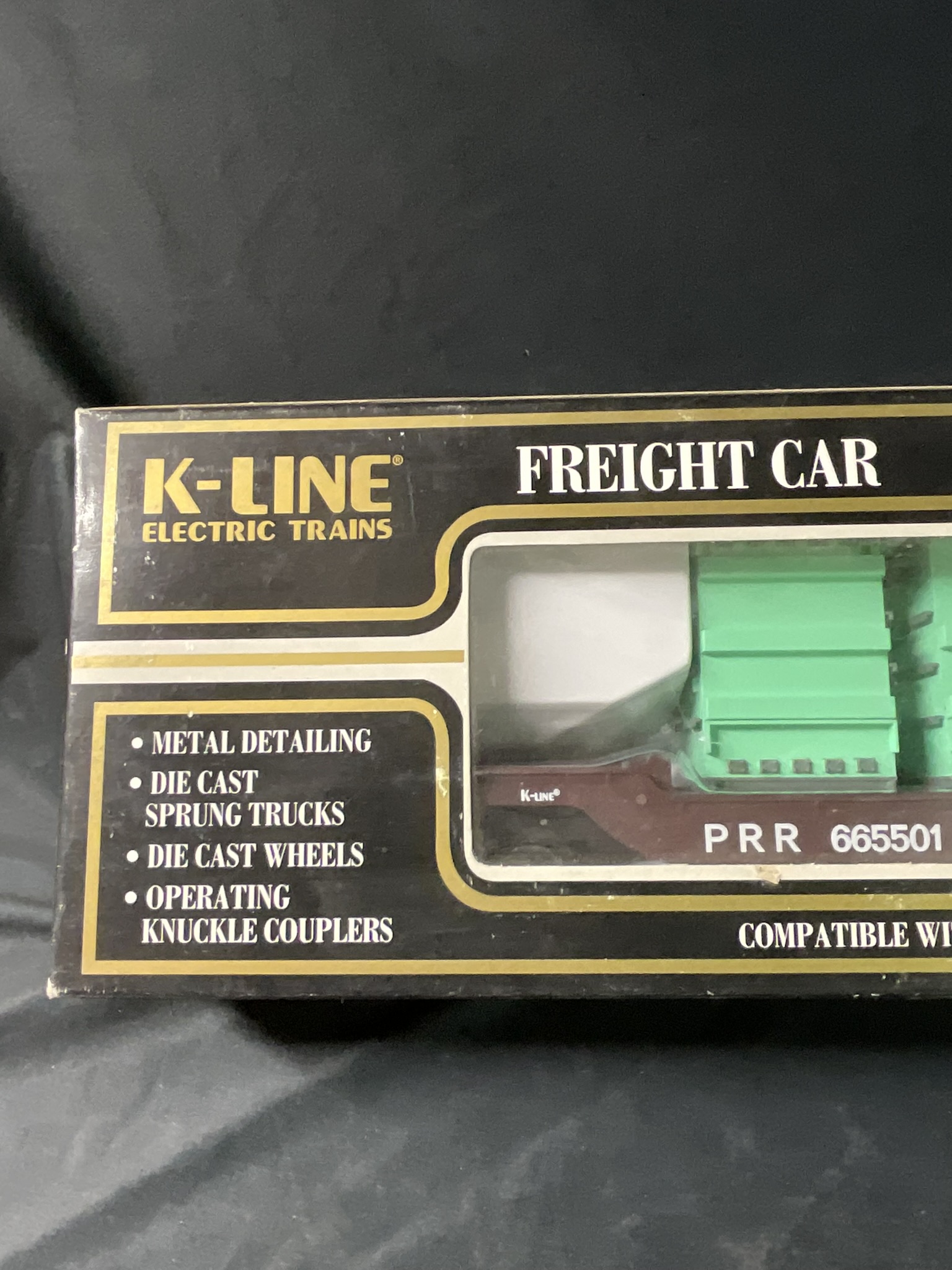 K-Line O-Gauge Pennsylvania Railroad Depressed Center Flat Car with Transformer Loads K-665501