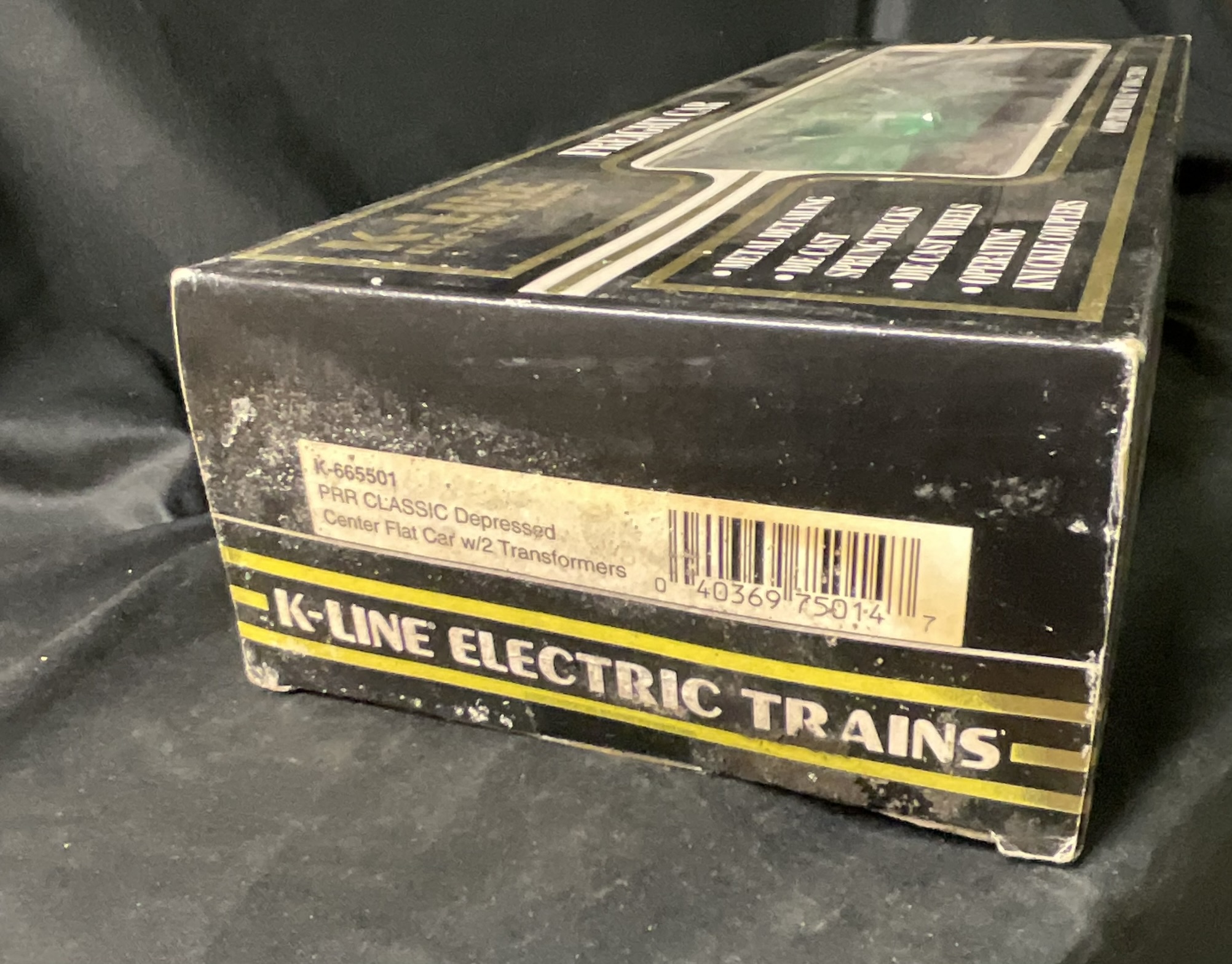 K-Line O-Gauge Pennsylvania Railroad Depressed Center Flat Car with Transformer Loads K-665501