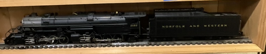 O-Gauge Norfolk and Western 2-8-8-2 Y6b Articulated Steam Locomotive and Tender Number 2197
