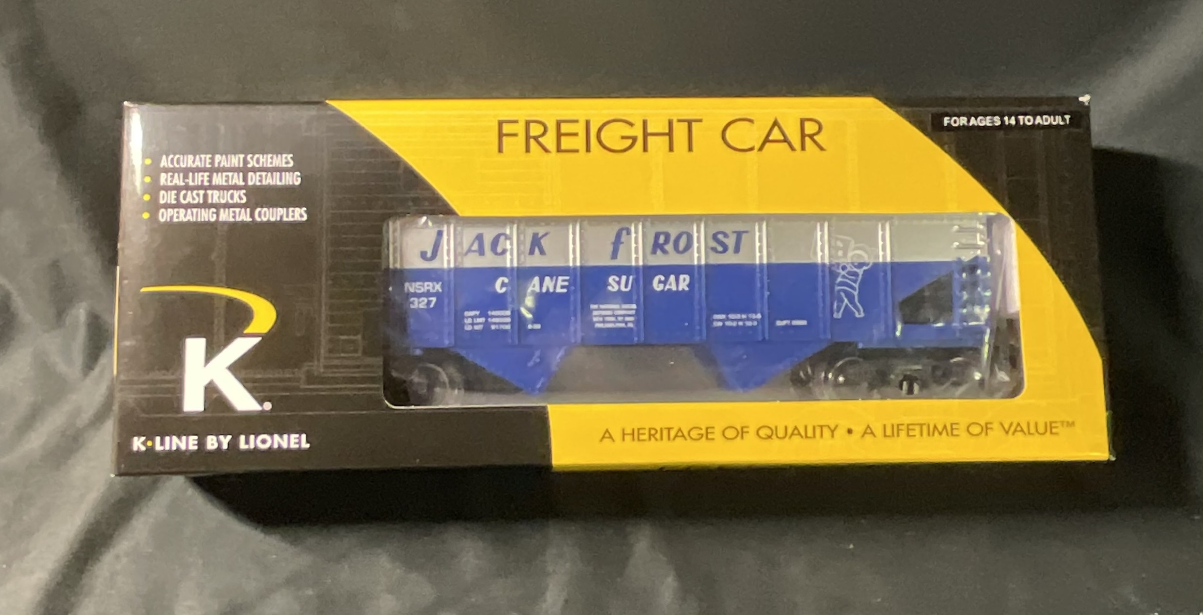 K-Line by Lionel 6-21607 Jack Frost Open Top Ribbed Hopper with Snow Load