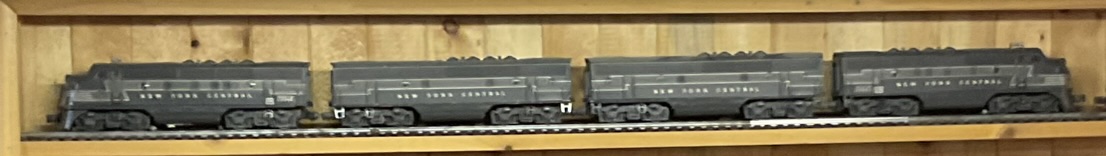 Lionel Postwar New York Central O-Gauge F3 Diesel Locomotive A-B-B-A Four-Unit Set